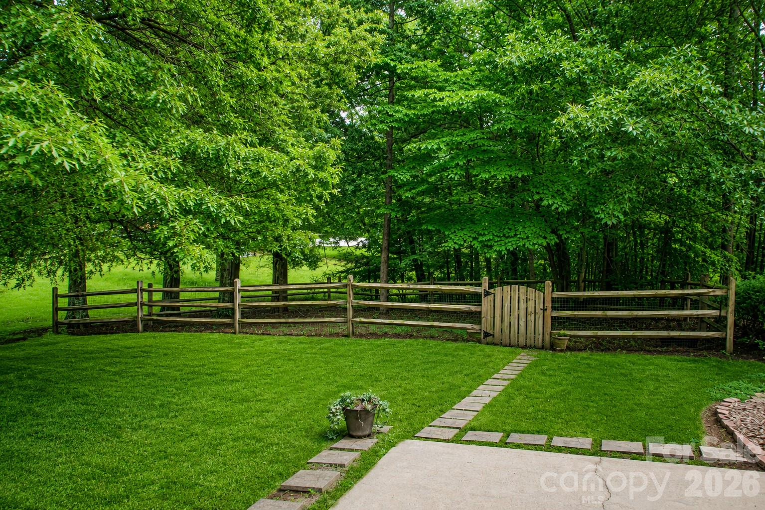 Fenced area in the back perfect for kids to play or pets. - 1015 Estate Lane, Matthews
