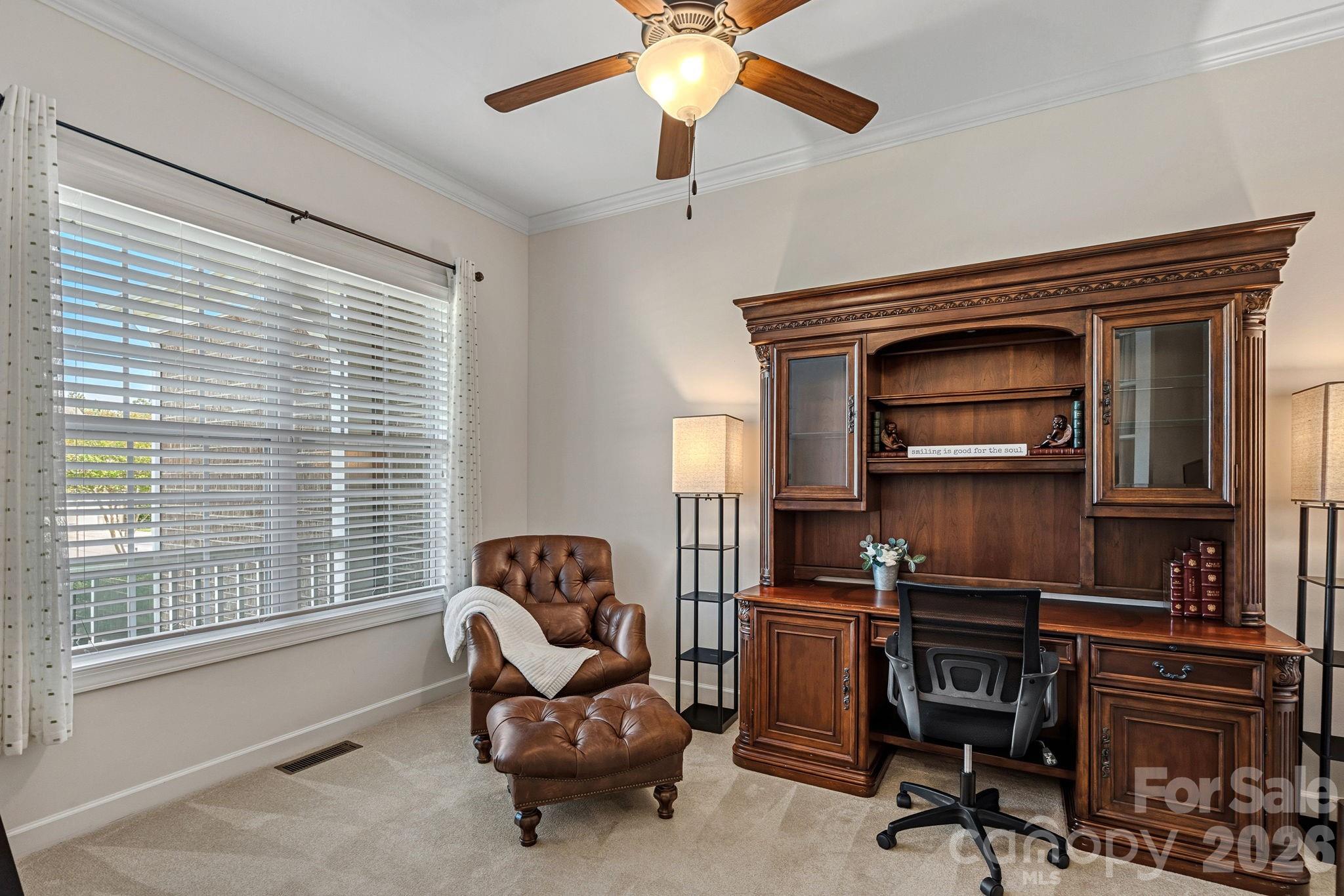Office with French Doors, could be converted to 4th BR - 10654 Rippling Stream Drive NW, Concord