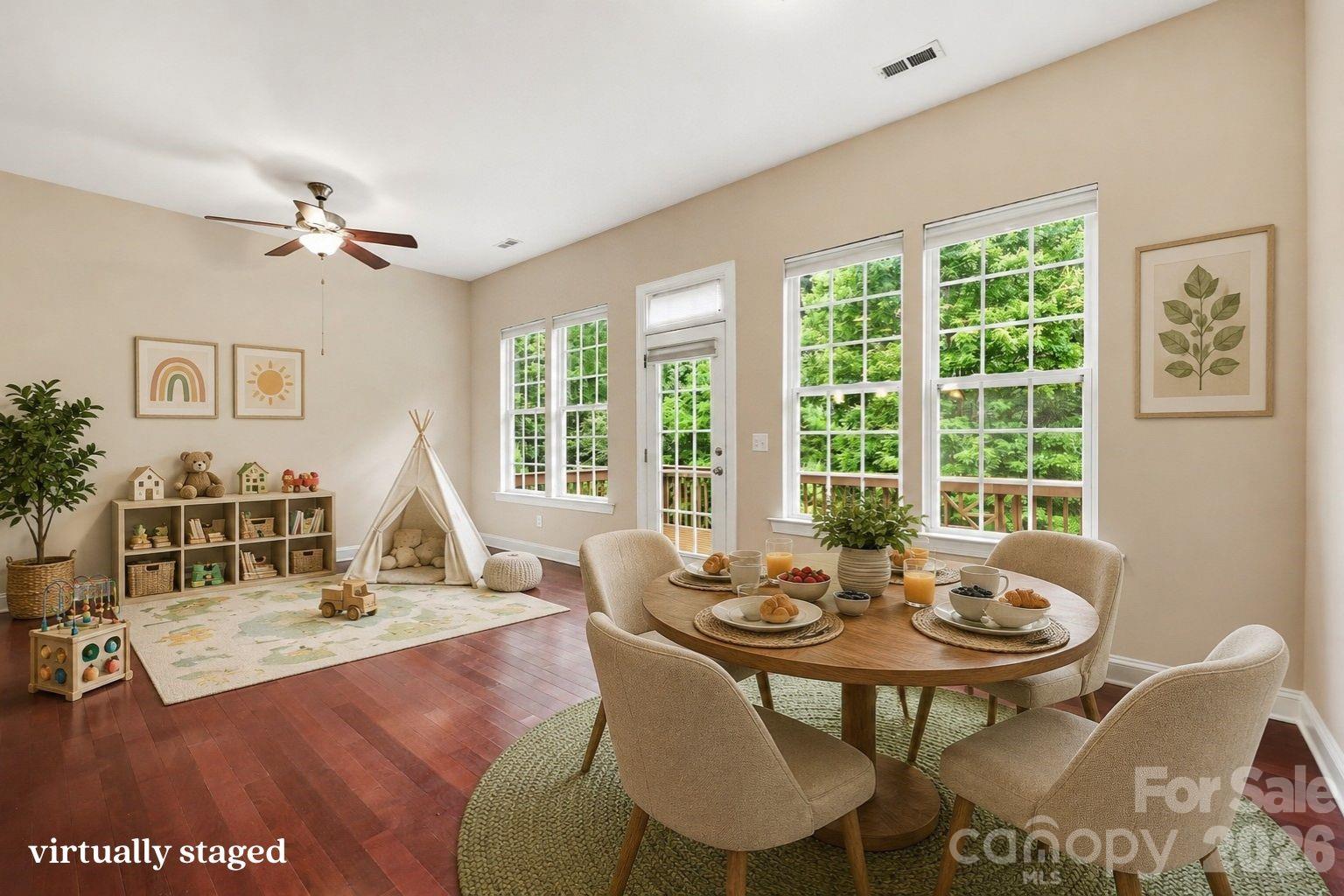 virtually staged breakfast area - 878 Treasure Court, Fort Mill