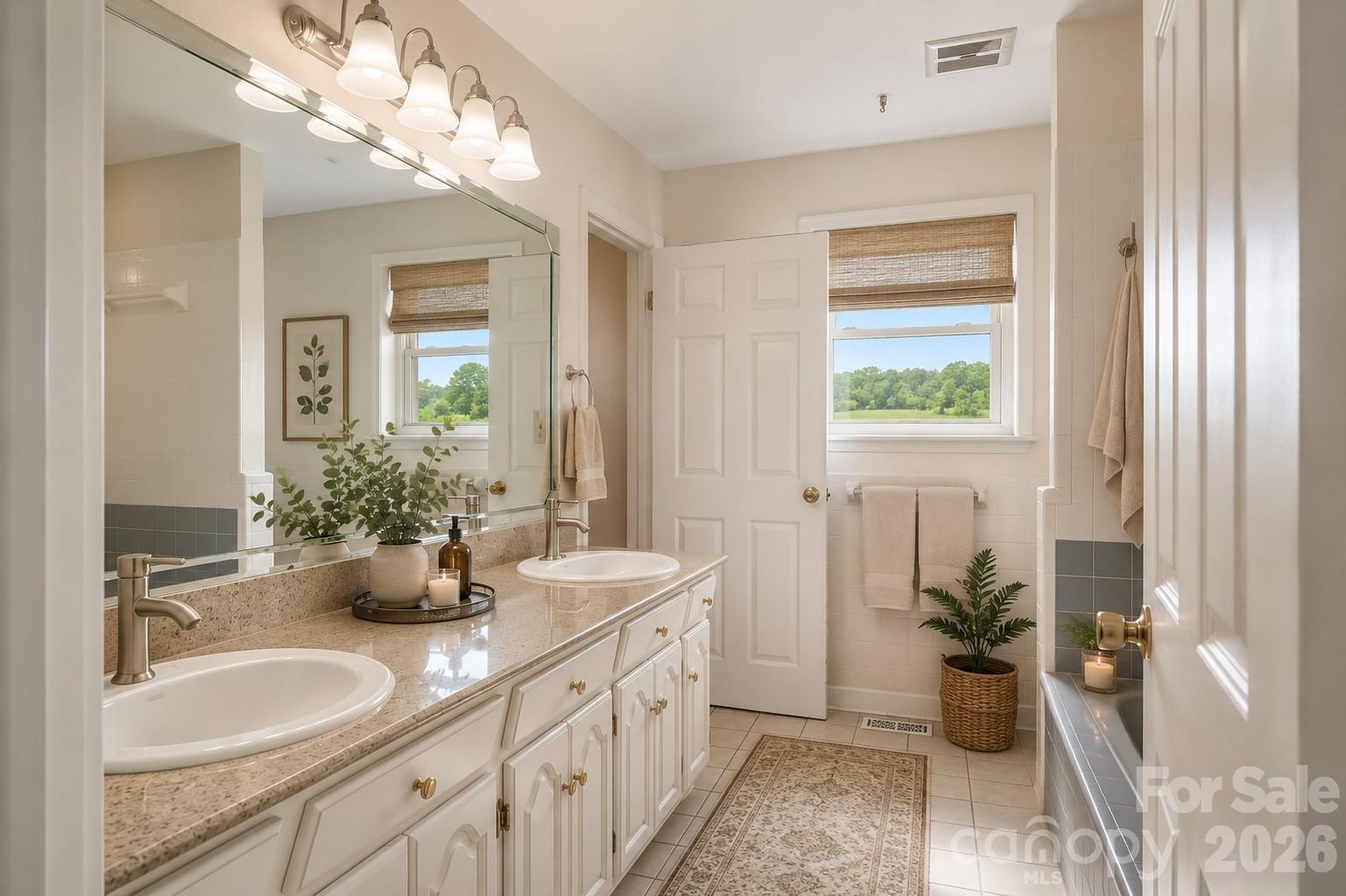 Virtual Staged Hall Bath - 5305 Icard Ridge Road, Hickory