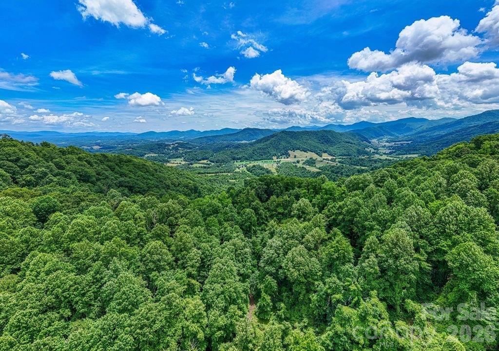 Views from build site. Lowest drone shot possible. - 9999 Sandy Mush Creek Road, Leicester