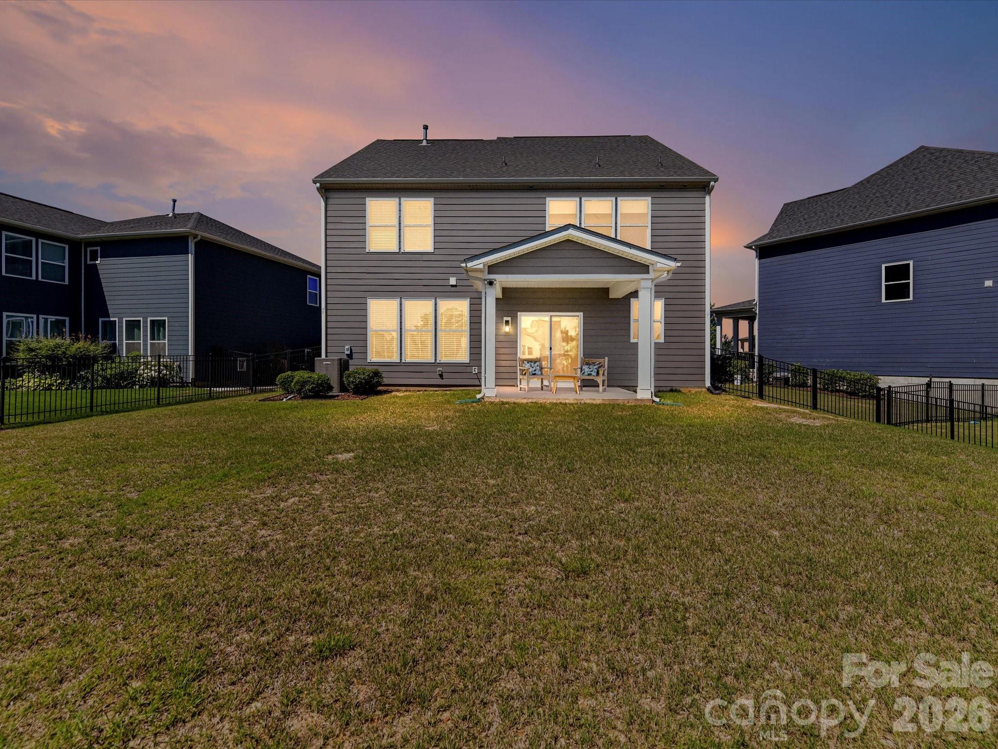 Twilight View Rear of Home - 6203 Six String Court, Fort Mill