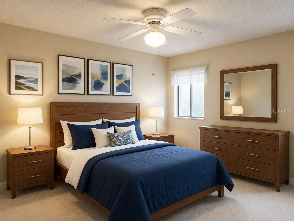Bedroom 2 - Virtual - 56 CLUB HOUSE DR #101, PALM COAST