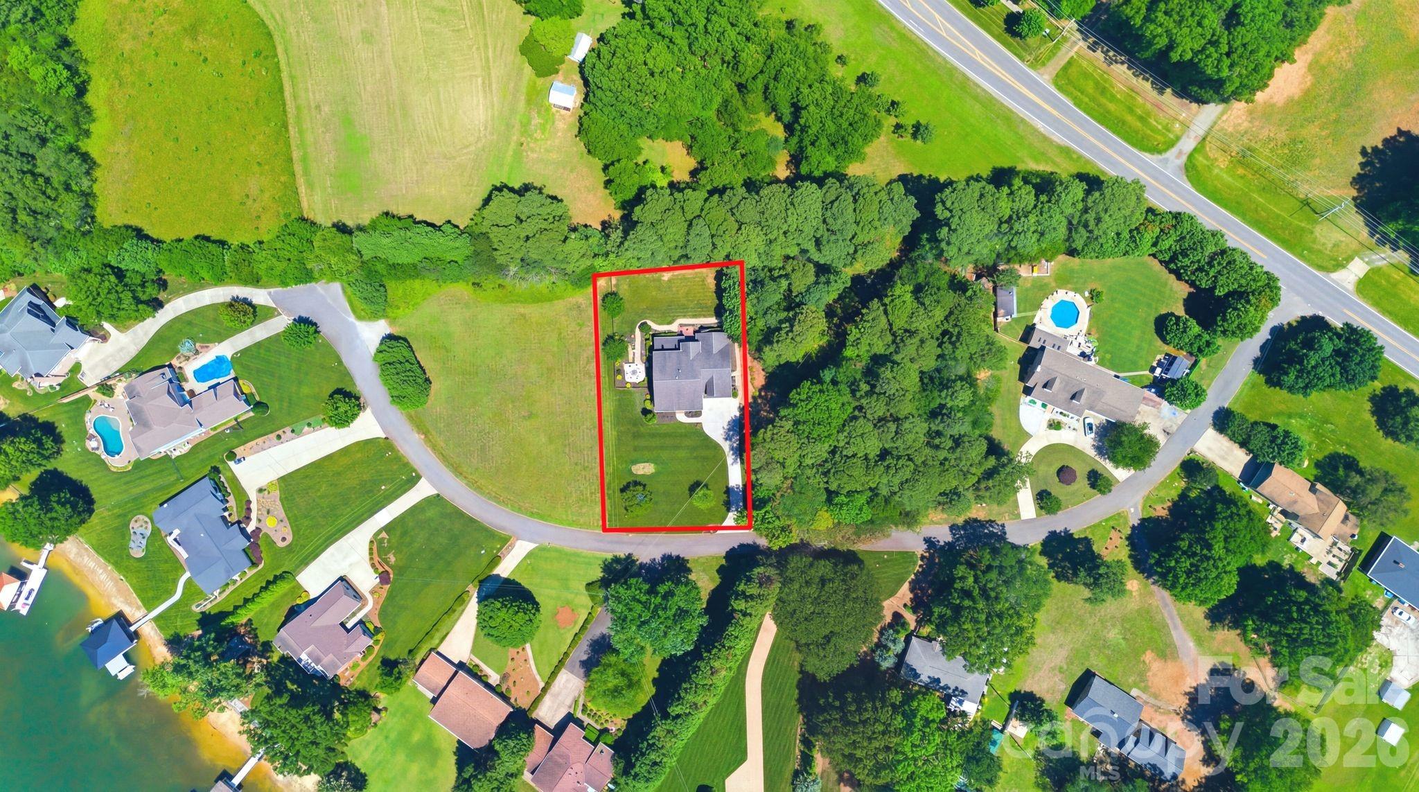 Aerial View of Home and Location - 16000 Sunset Drive, Huntersville