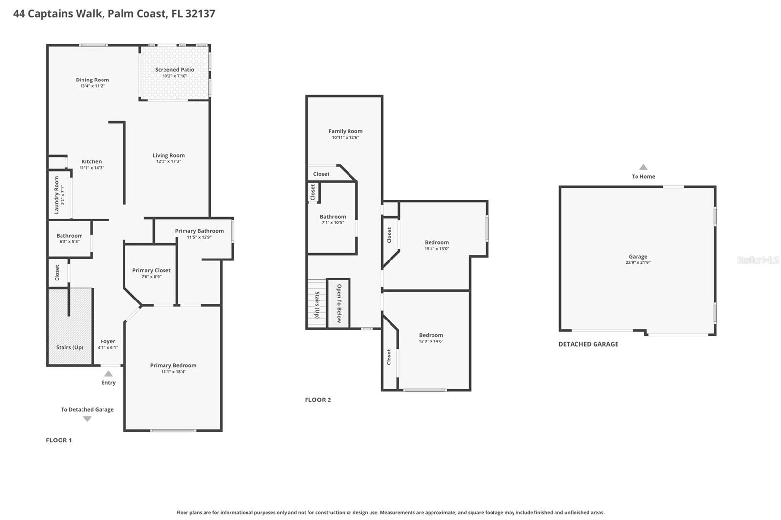 FLoor plan - 44 CAPTAINS WALK, PALM COAST