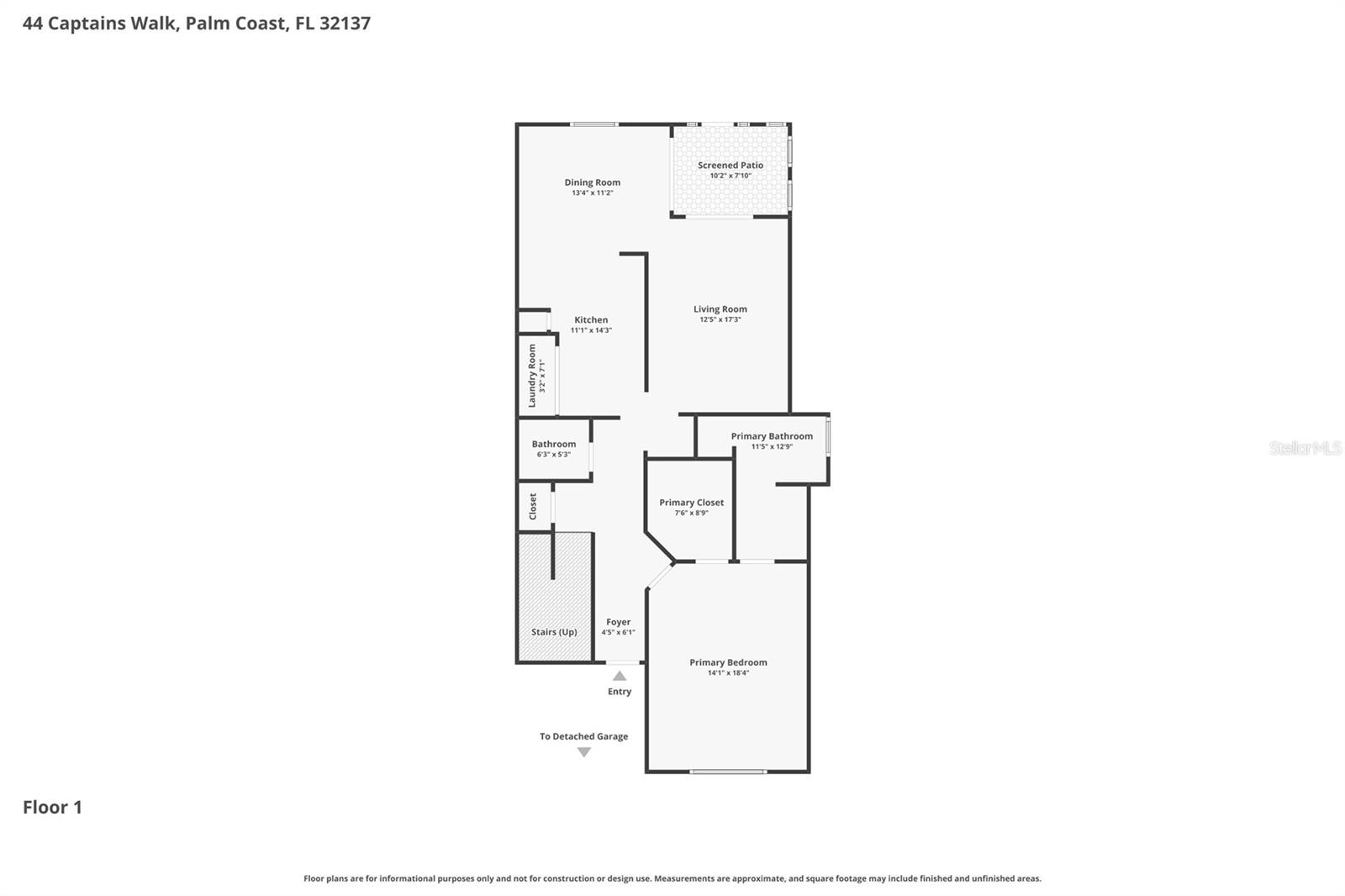 Downstairs floor plan - 44 CAPTAINS WALK, PALM COAST