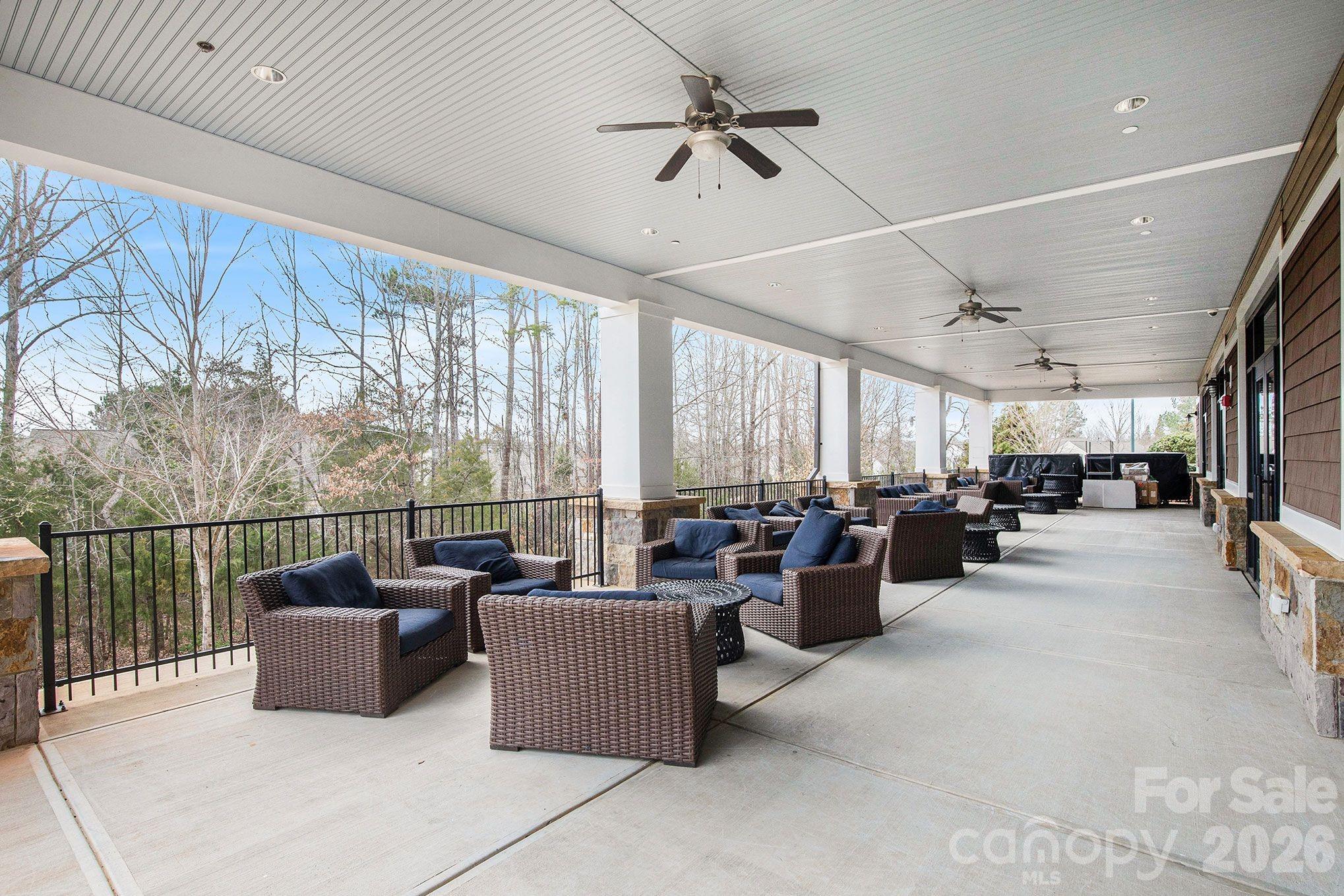 Rear patio at The Lodge. - 3016 Chipper Court, Indian Land