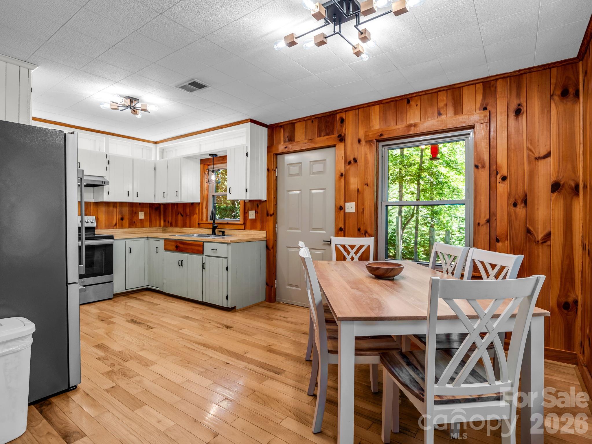 Freshly painted/updated kitchen as you come in from the Living room and dining area! - 670 Cedar Creek Road, Lake Lure