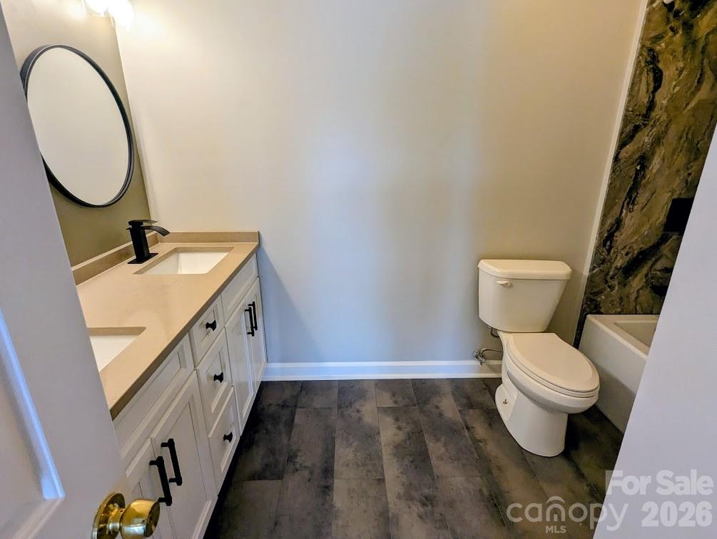 Freshly renovated primary bathroom - 100 Northshore Court, Cherryville
