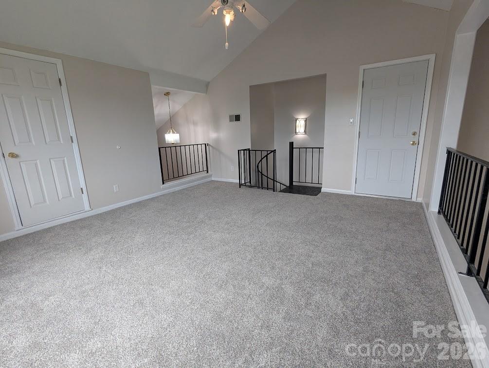 Vaulted ceiling makes it feel spacious! New paint and carpet. - 100 Northshore Court, Cherryville