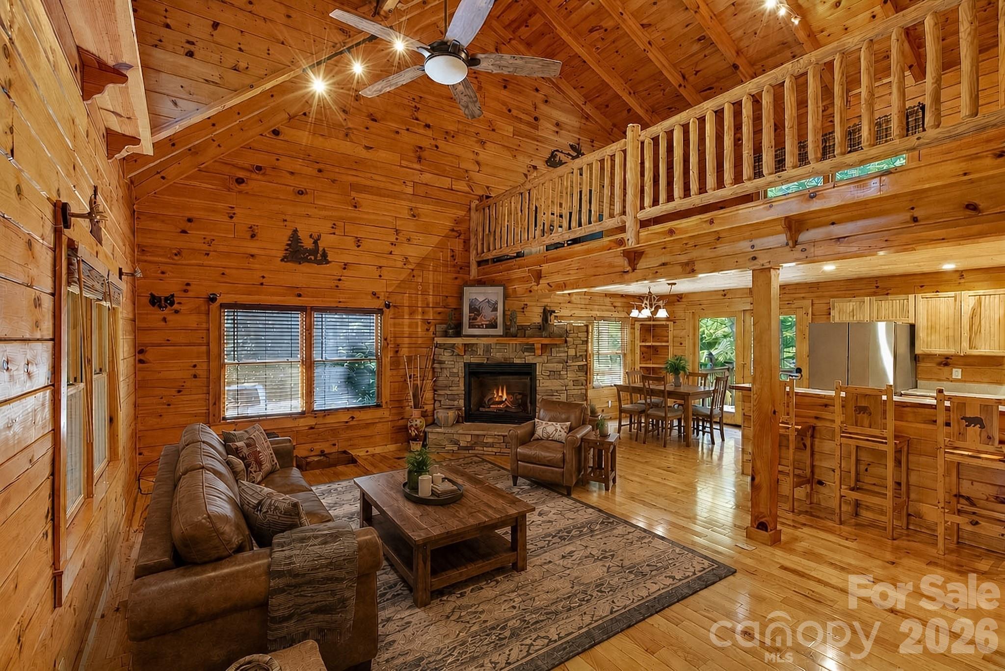 Virtually Staged Living Room - 545 Mountain Crest Drive S, Marion