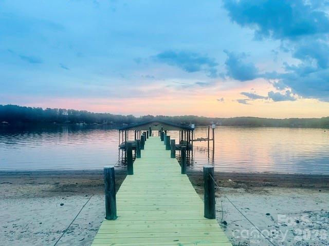 twilight view from dock - 615 Kenway Loop, Mooresville