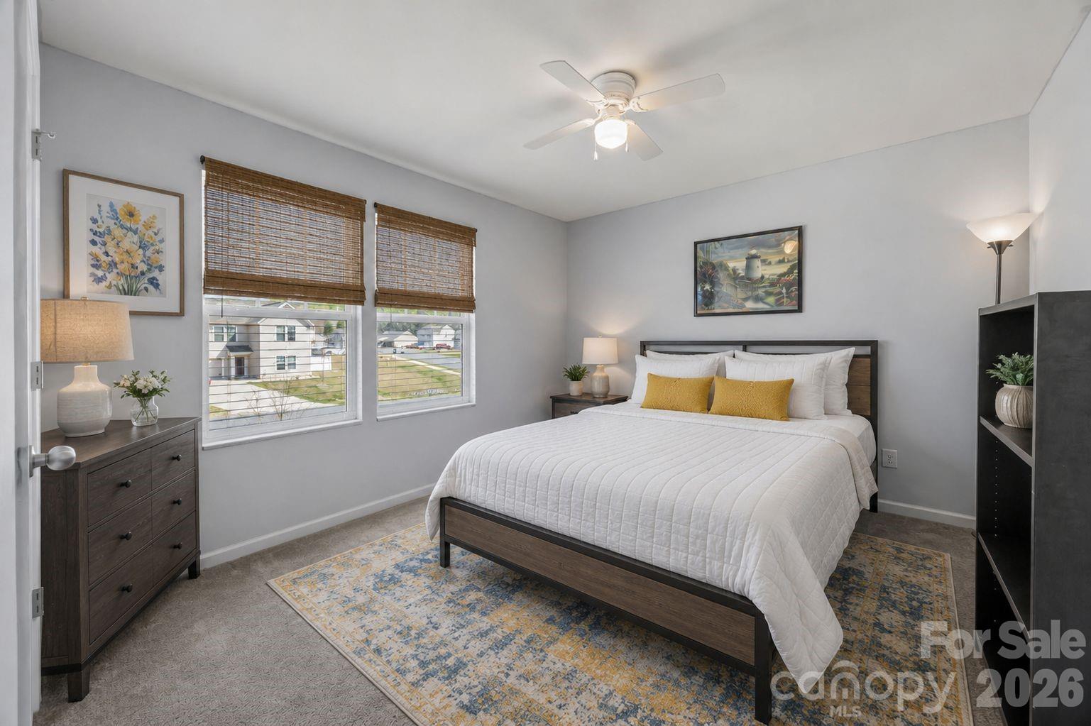 Virtually staged Bedroom #1 - 813 Yorkshire Drive, Albemarle