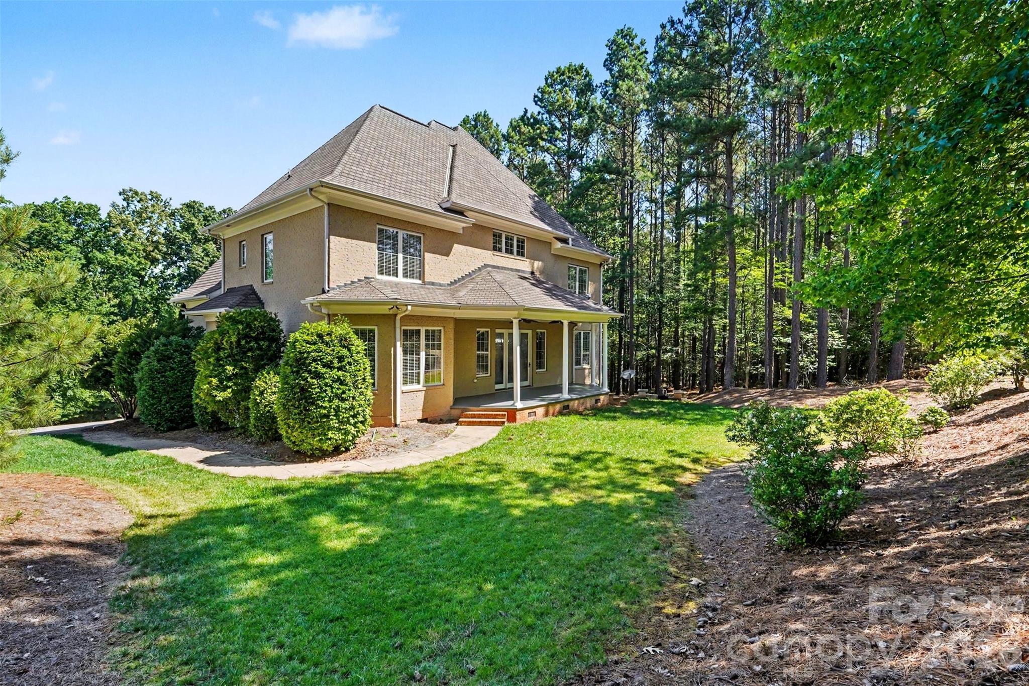 Back Yard View of Home - 5129 Watermead Lane, Belmont