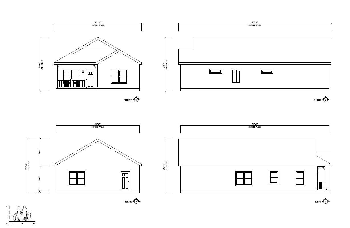 3 bedroom 2 bathroom exterior elevations - 323 Mingus Street, Canton