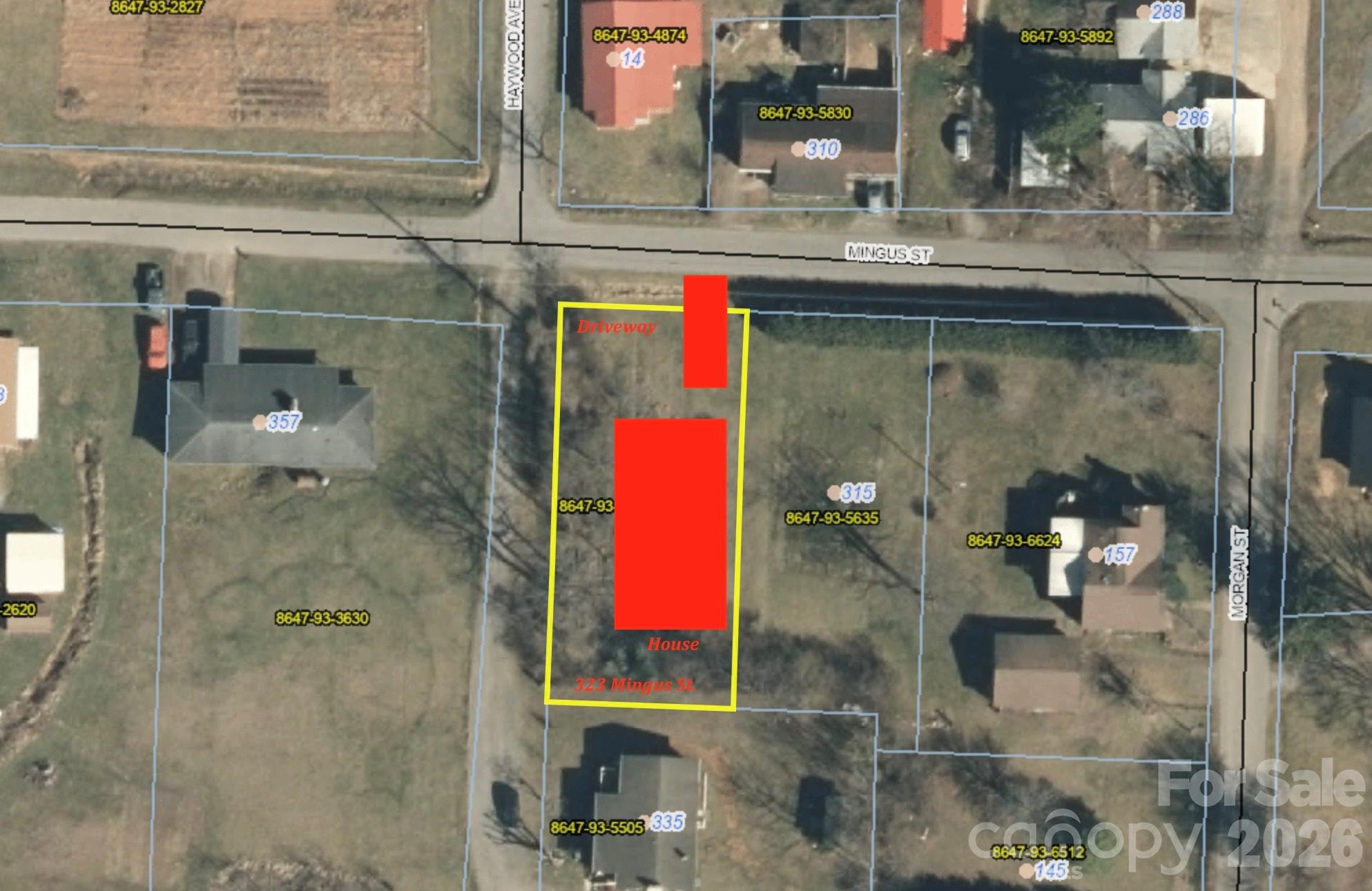 For Representation Purposes only. Not an official site plan. - 323 Mingus Street, Canton