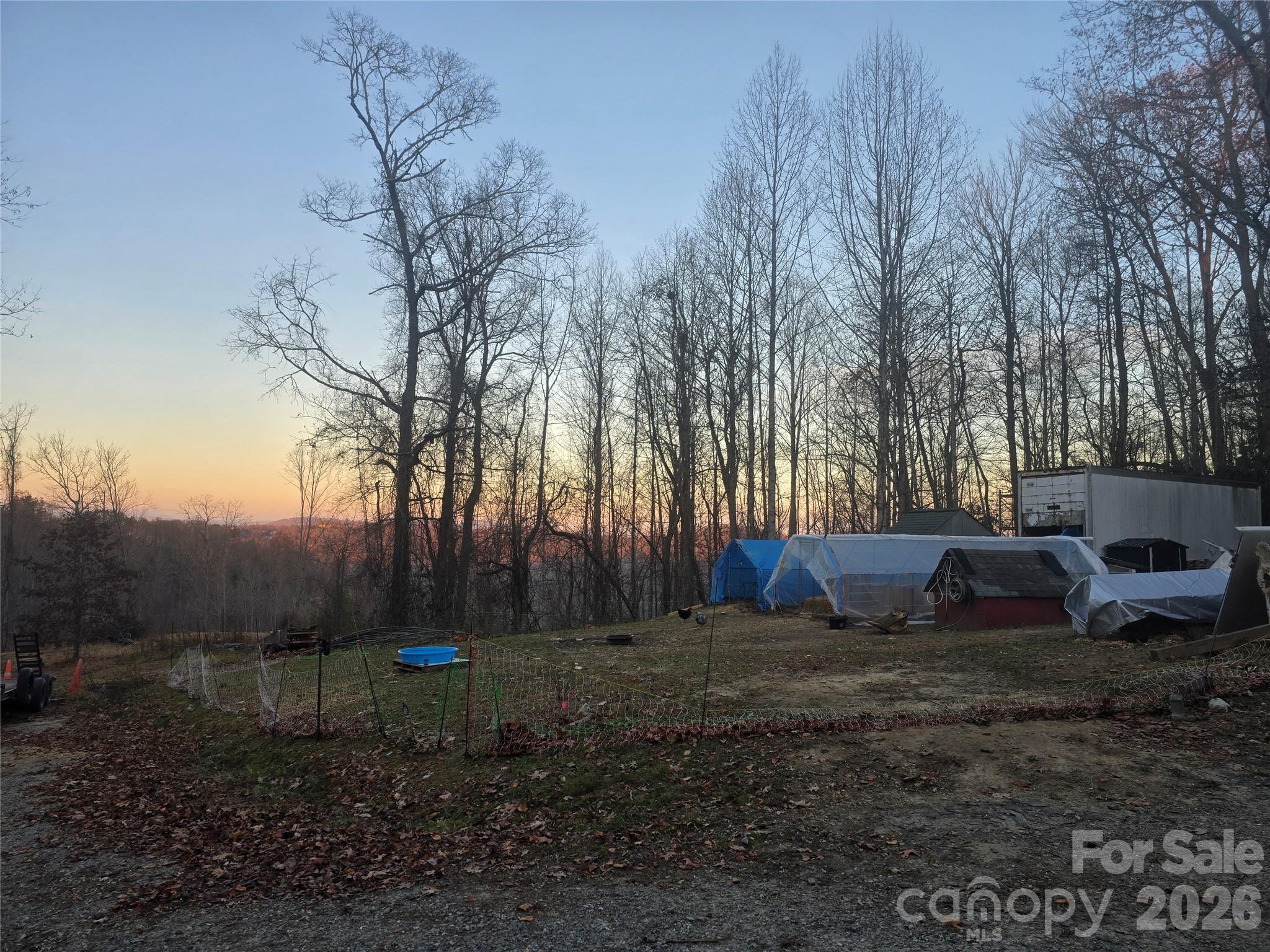 Winter sunsets from Parcel 1 - 1480 Davis Mountain Road, Hendersonville