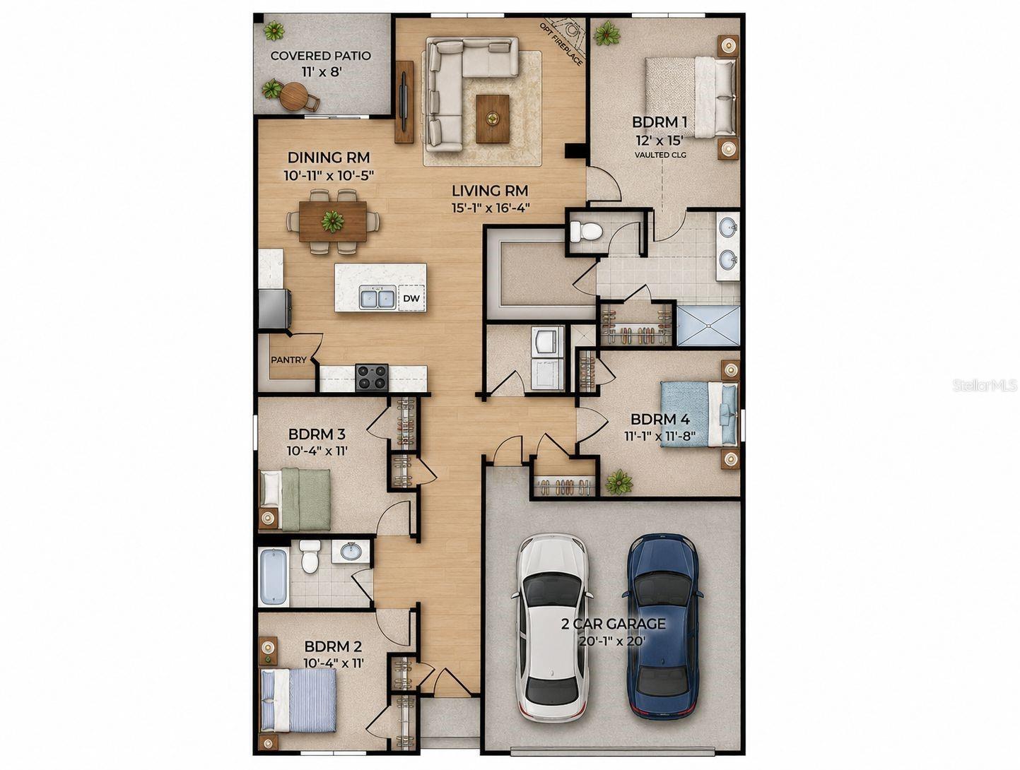 Property Floor Plan DR HORTON Cali Model - 995 BROOKLET DR, DAVENPORT
