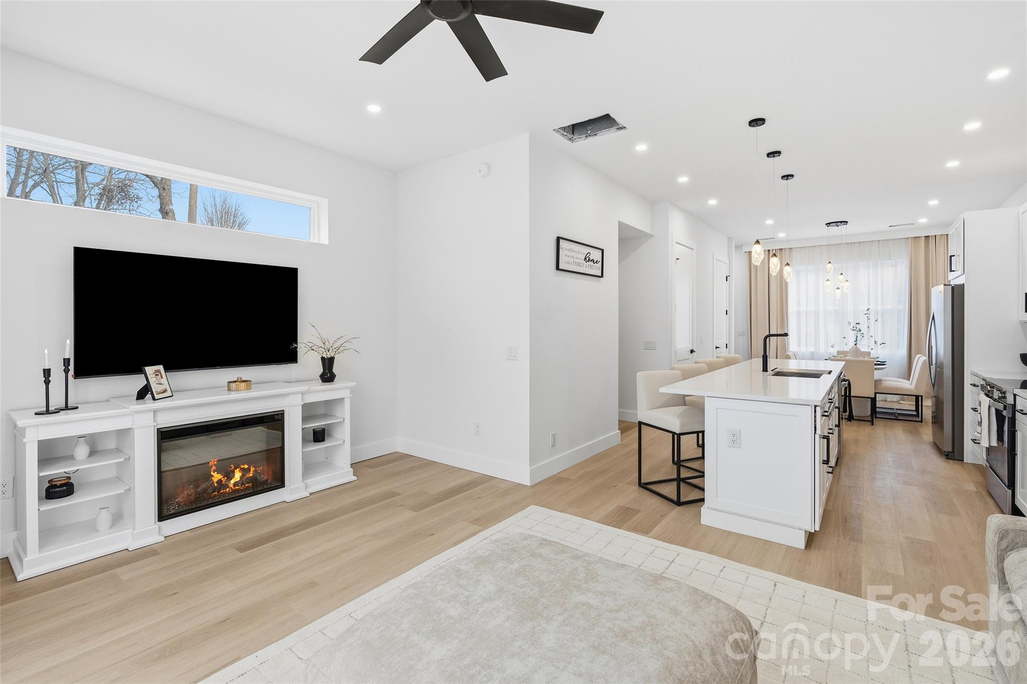 Living area and kitchn - 41 Richland Street, Waynesville