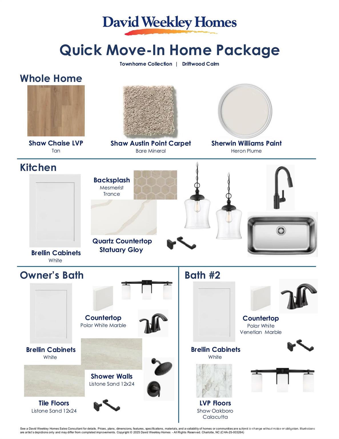 Driftwood Calm Design Package - 13113 Benessare Lane, Matthews