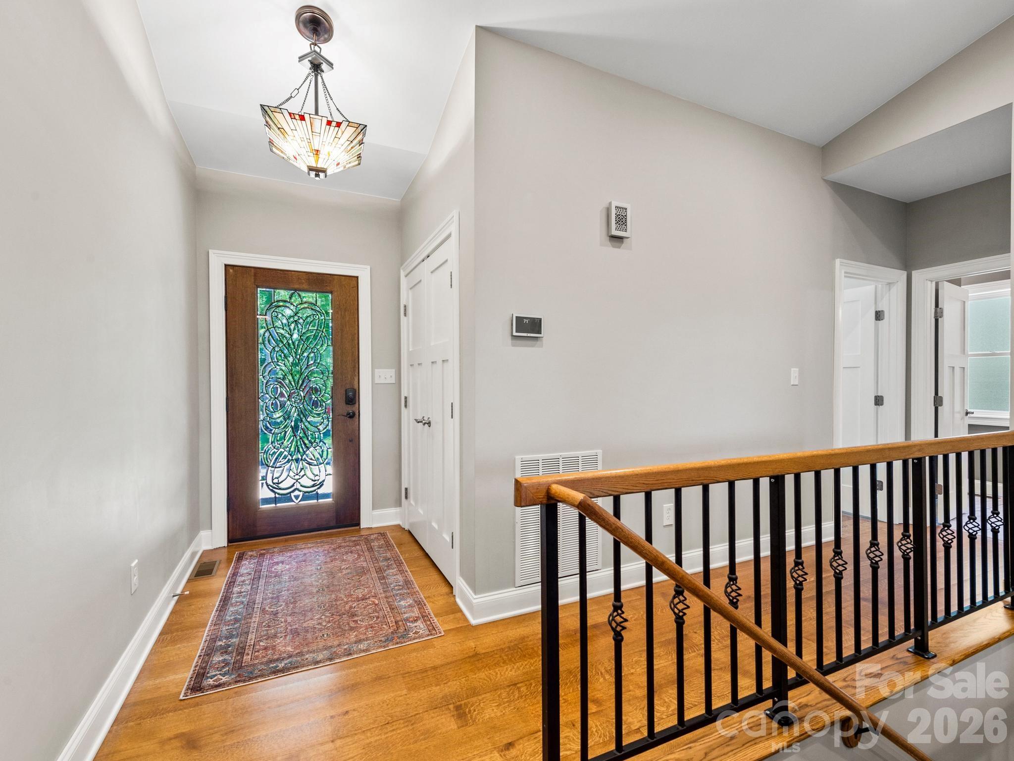 Glass Door & Custom Entrance Lighting - 156 Dogwood Drive, Weaverville