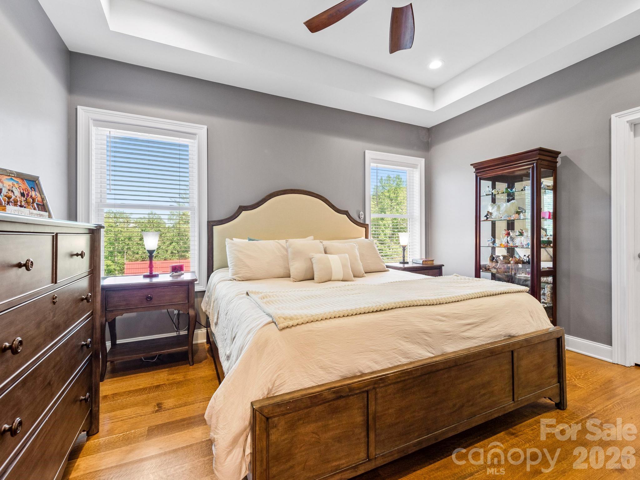 Primary with Tray Ceiling & Recessed Lighting - 156 Dogwood Drive, Weaverville