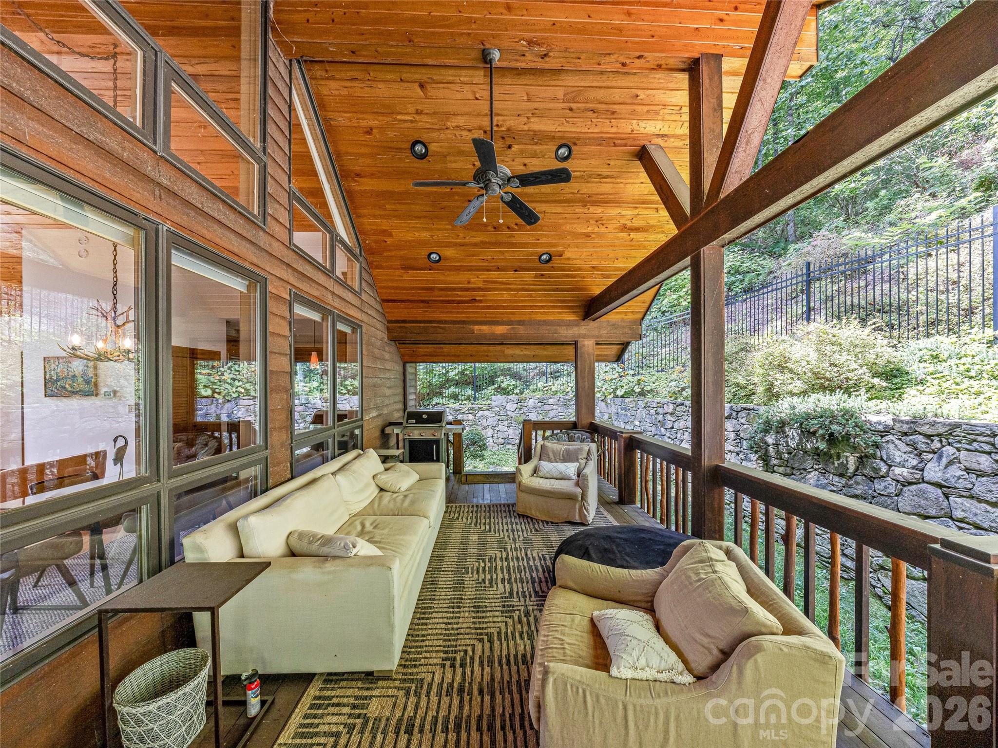 Guest House Covered Porch - 10 Beaverbrook Court, Asheville
