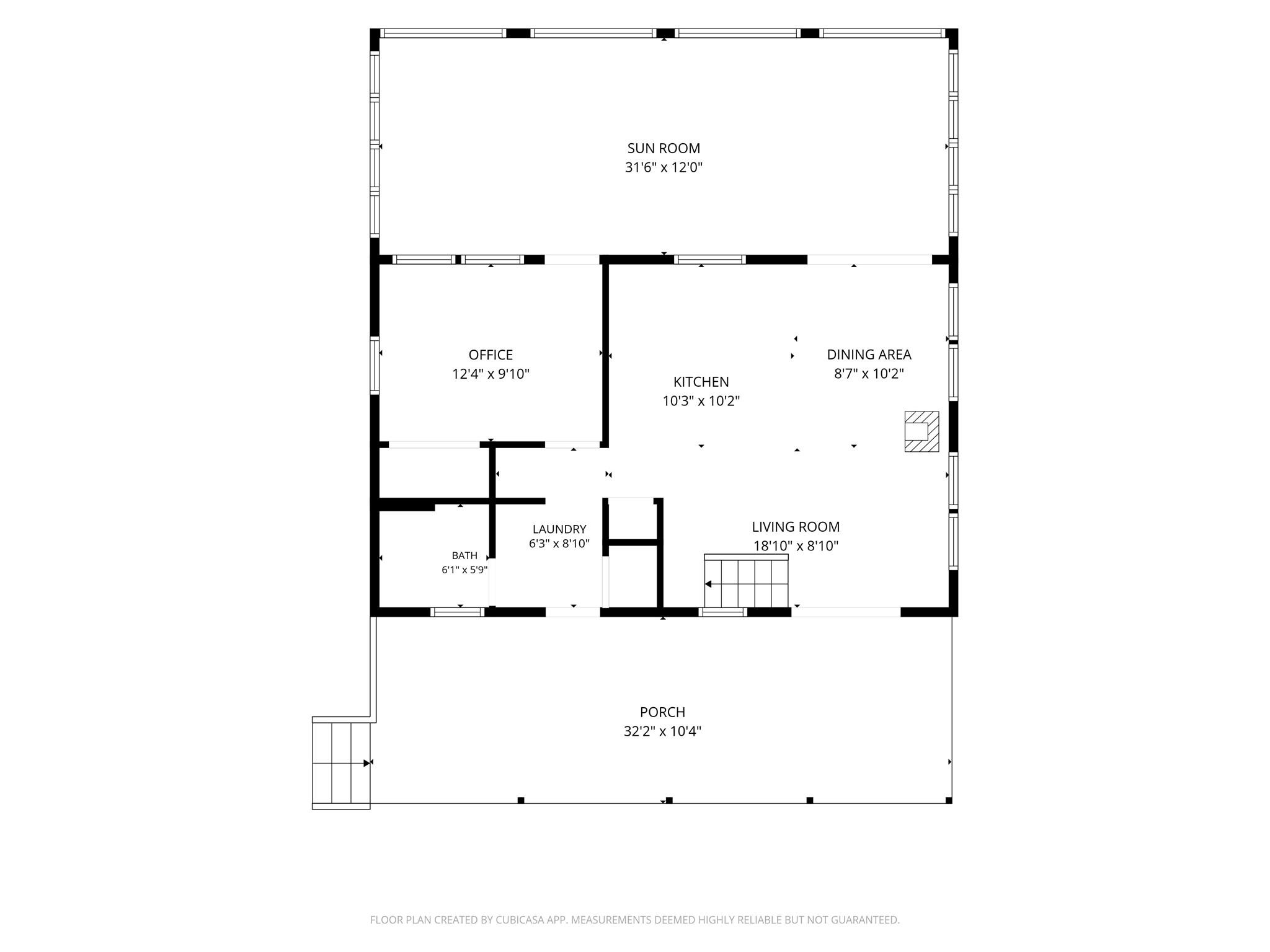main level floor plan - 1621 Upward Way, Waynesville