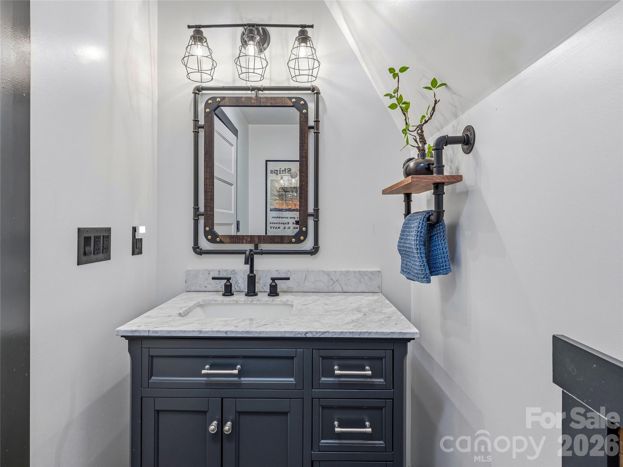 Half-bath in the loft area - 1877 Wilson Cove Road, Canton