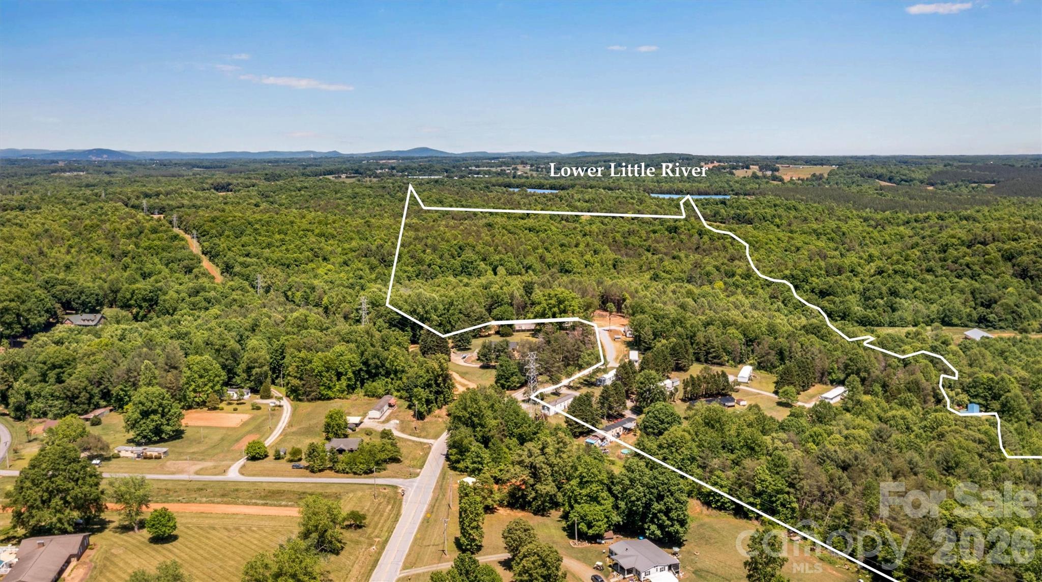 Aerial View - Lot Lines are Approximate - 21 Little River Estates Drive, Taylorsville