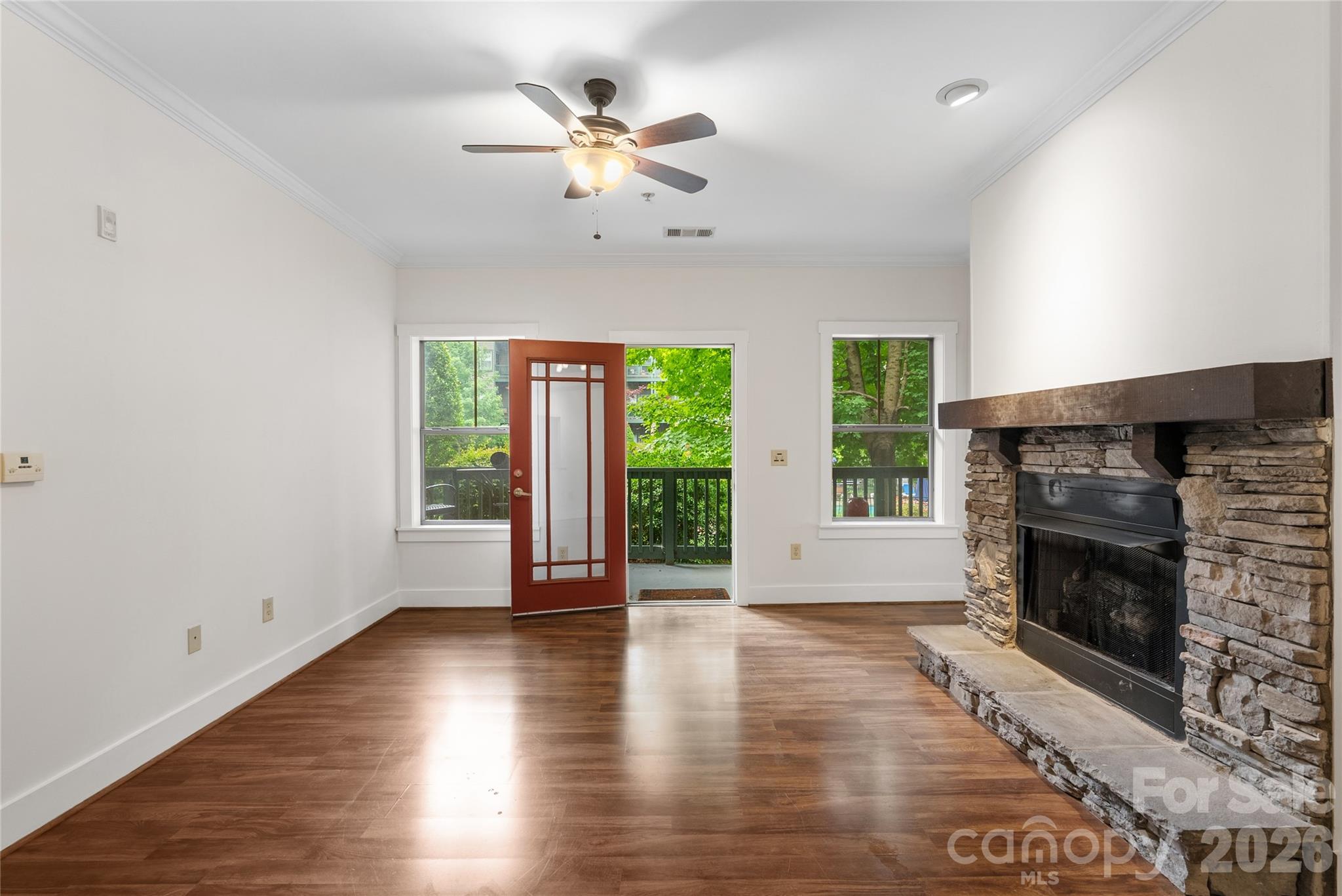 Seamless Flow to your Private Covered Outdoor Space with Views of the Courtyard and Pool - 9 Kenilworth Knoll, Asheville