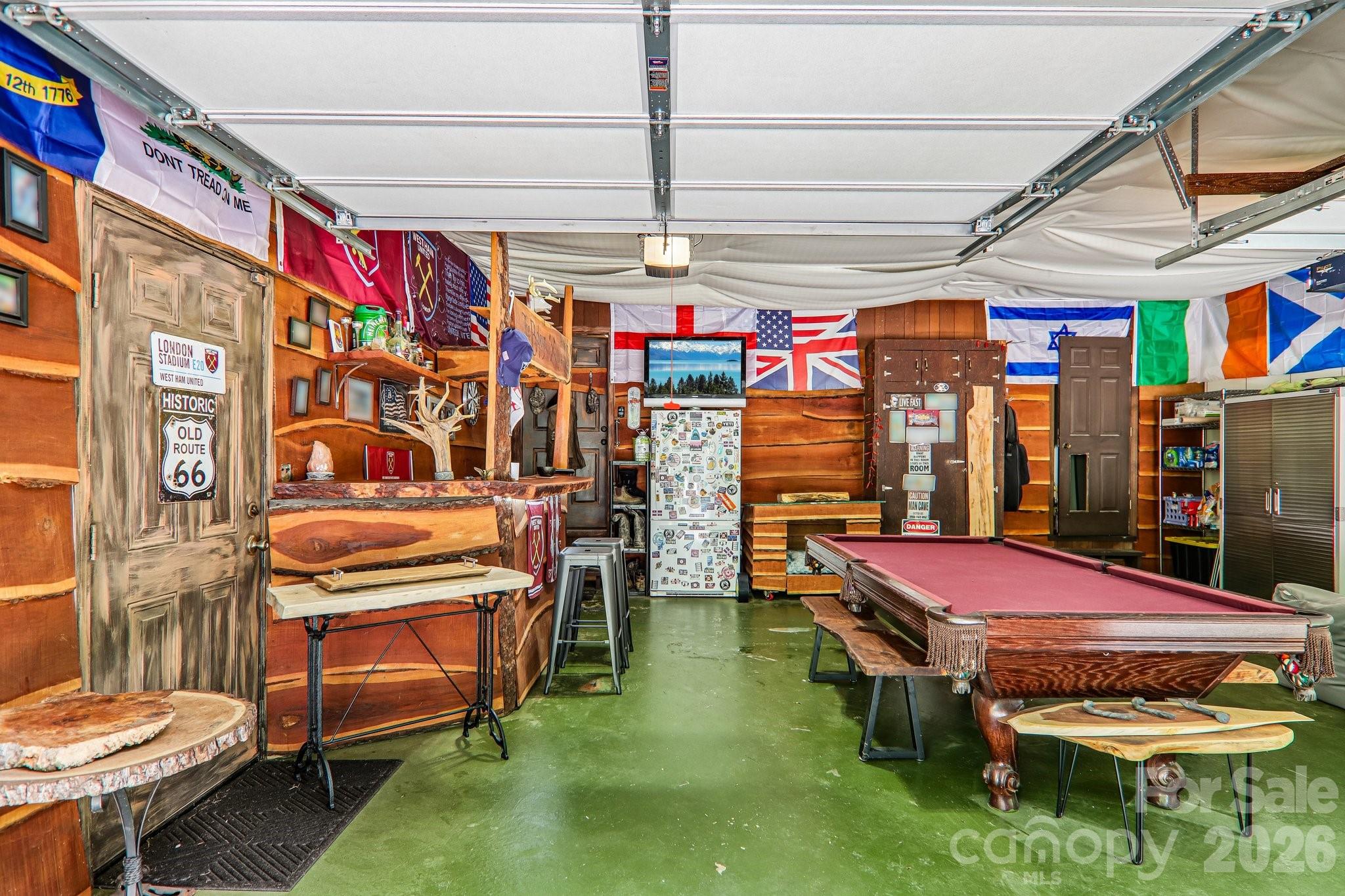 Garage, use as your own entertainment area - 2291 Little River Road, Hendersonville