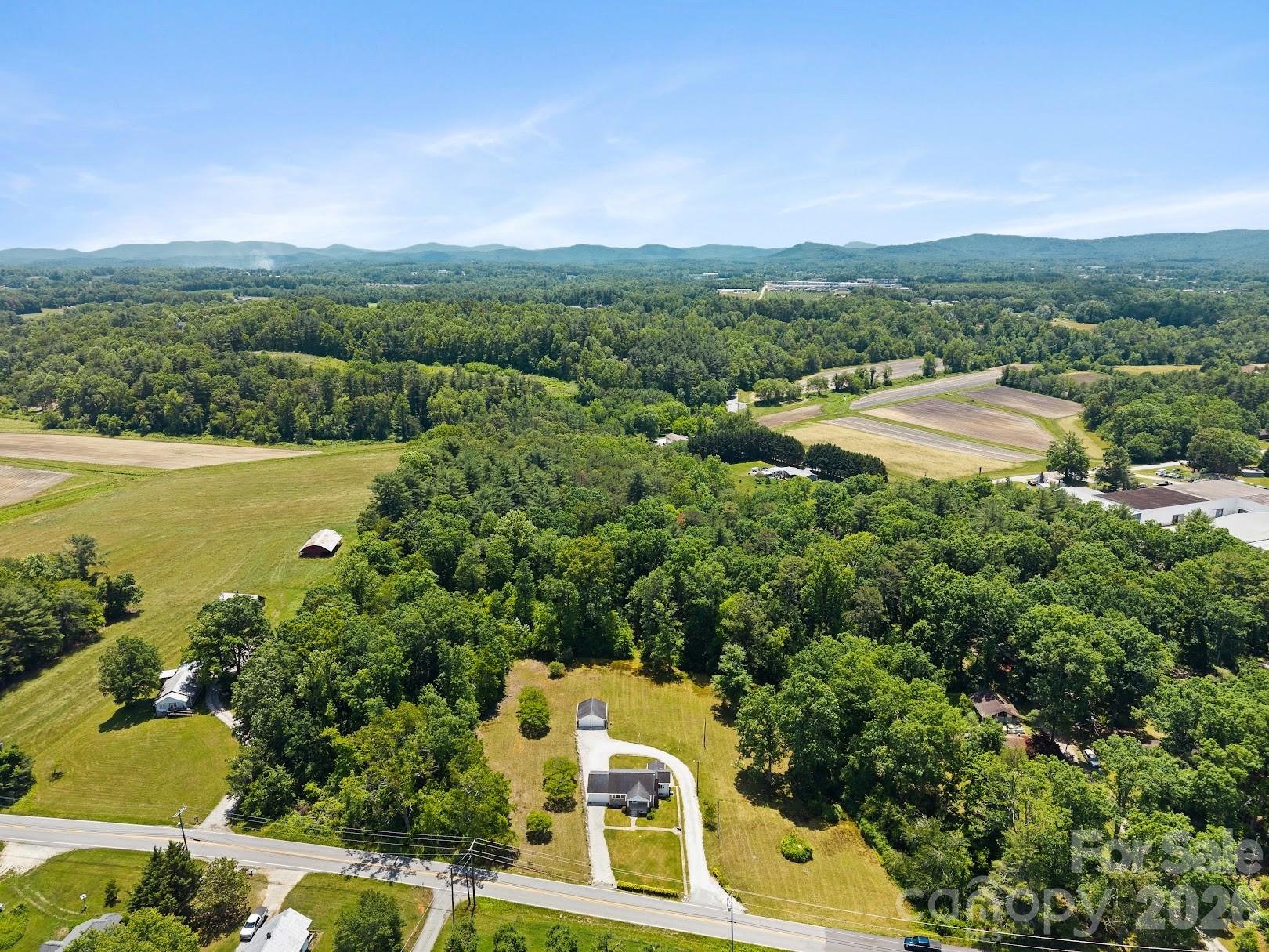 Aerial View with dana road frontage - 1230 Dana Road, Hendersonville