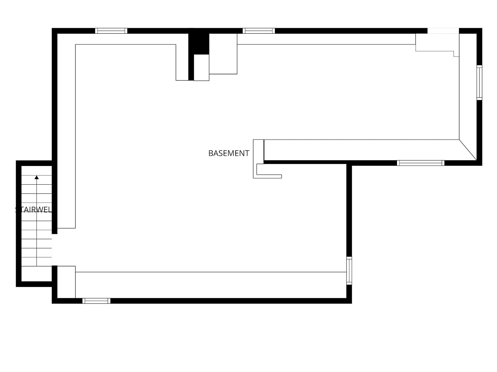Basement floor plan - 1230 Dana Road, Hendersonville