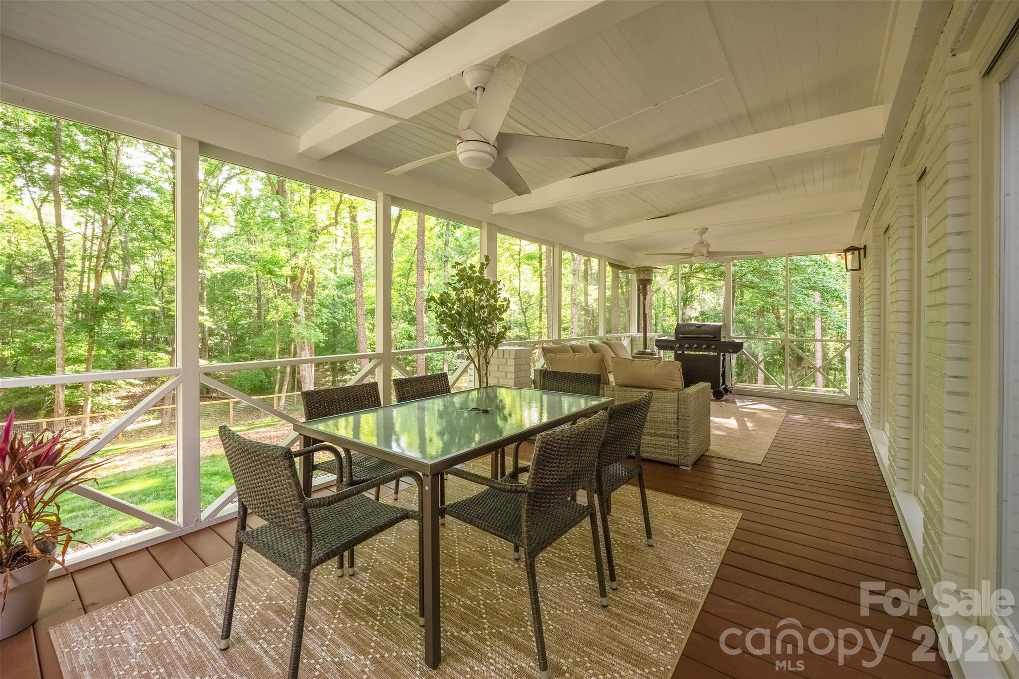 Screened in covered porch off of the dining room - 1800 Chestnut Lane, Matthews