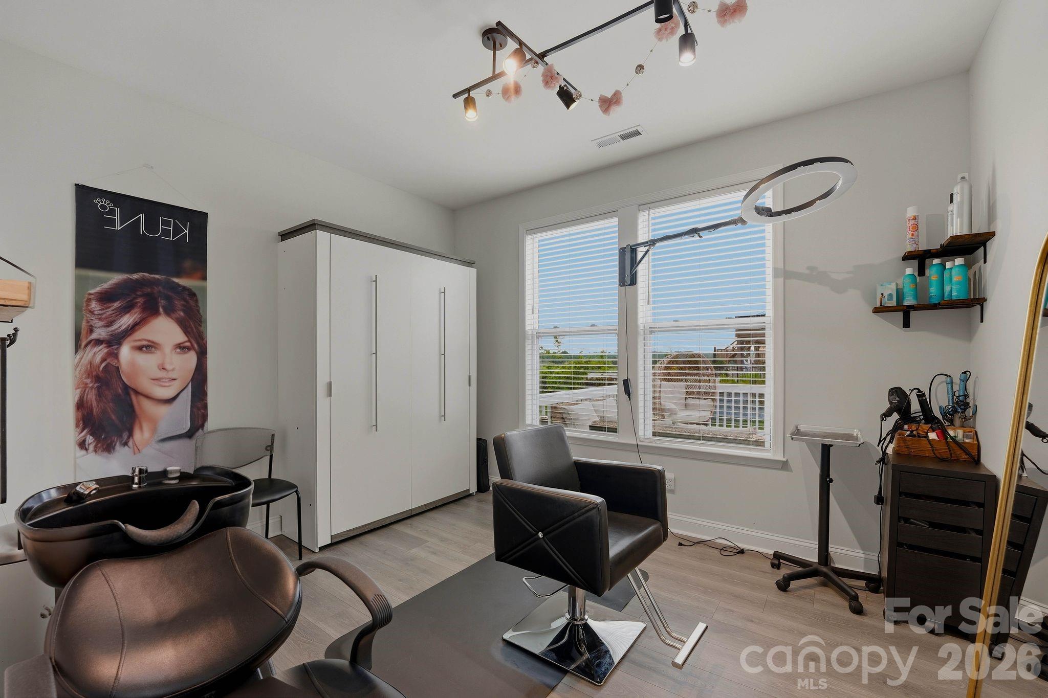 Bedroom on main level currently being used as in-home salon. - 2107 Masons Bend Drive, Fort Mill