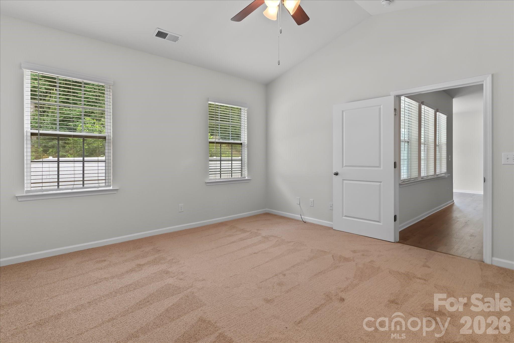 Primary bedroom with new carpet - 188 Cherry Birch Street, Mooresville