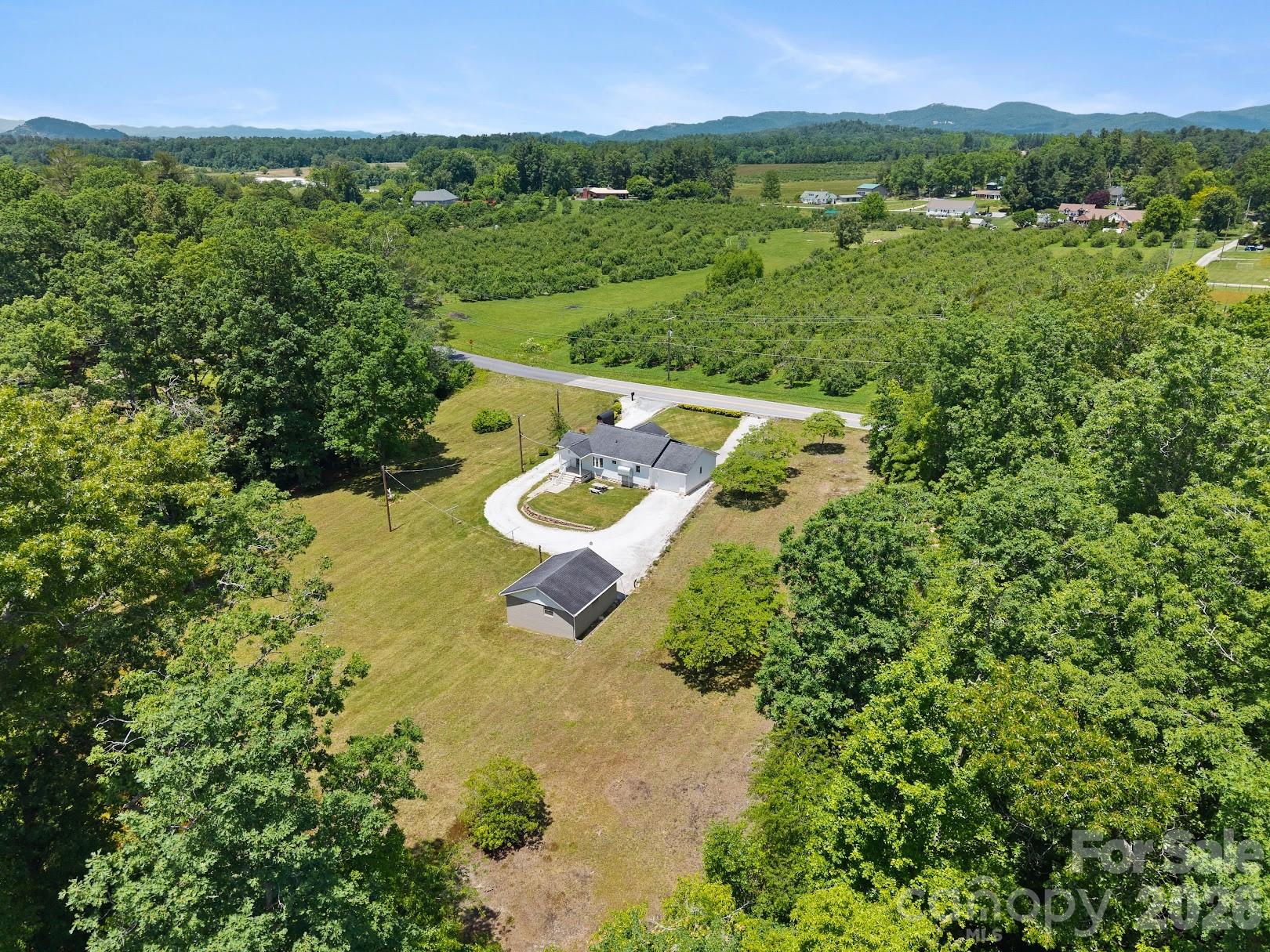 Long range aerial view - 1230 Dana Road, Hendersonville