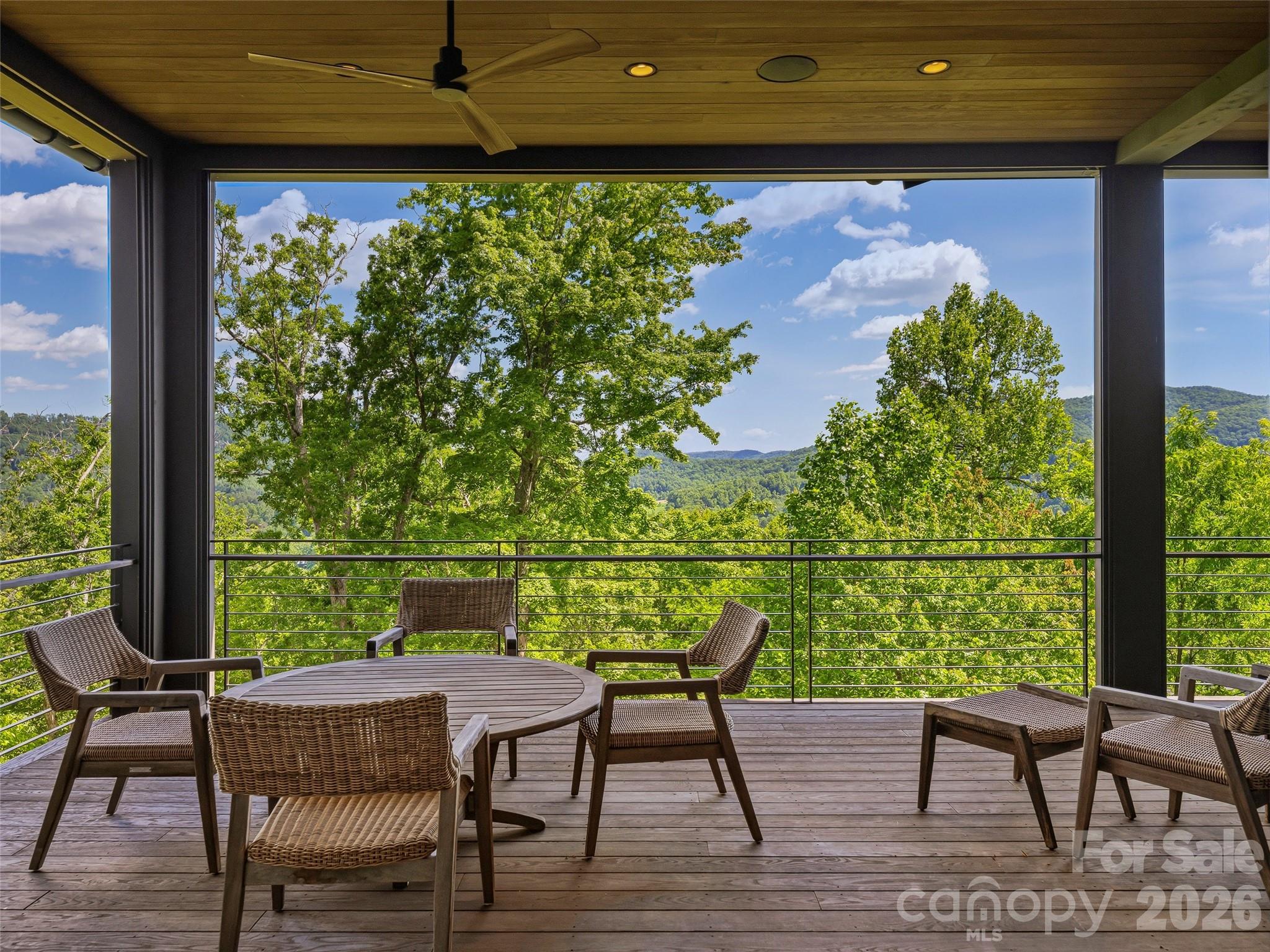 Covered lower terrace overlooking the mountains - 1121 Timberbluff Way, Arden