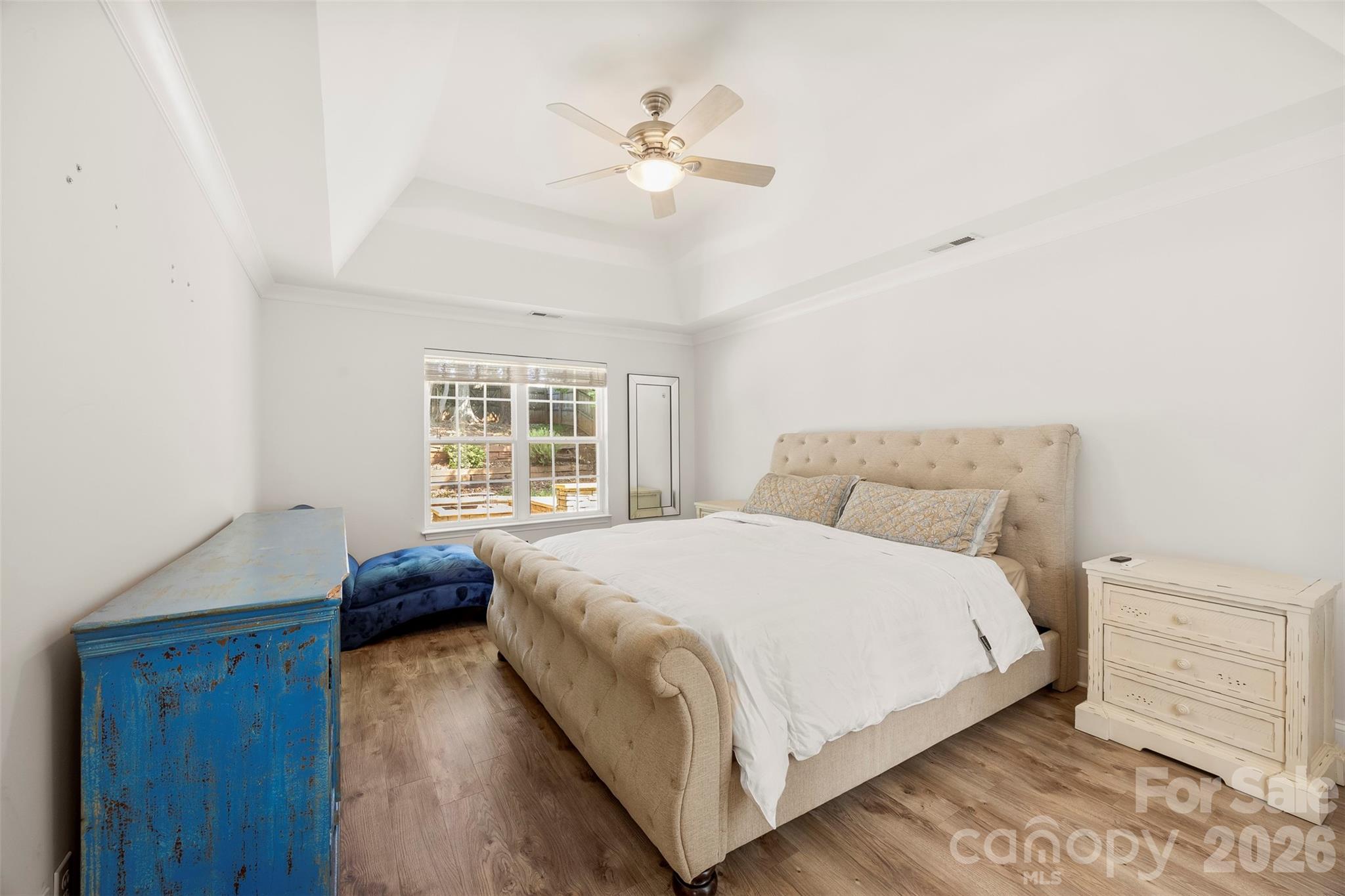 Primary Bedroom with tray ceilings - 8011 Maxwelton Drive, Huntersville