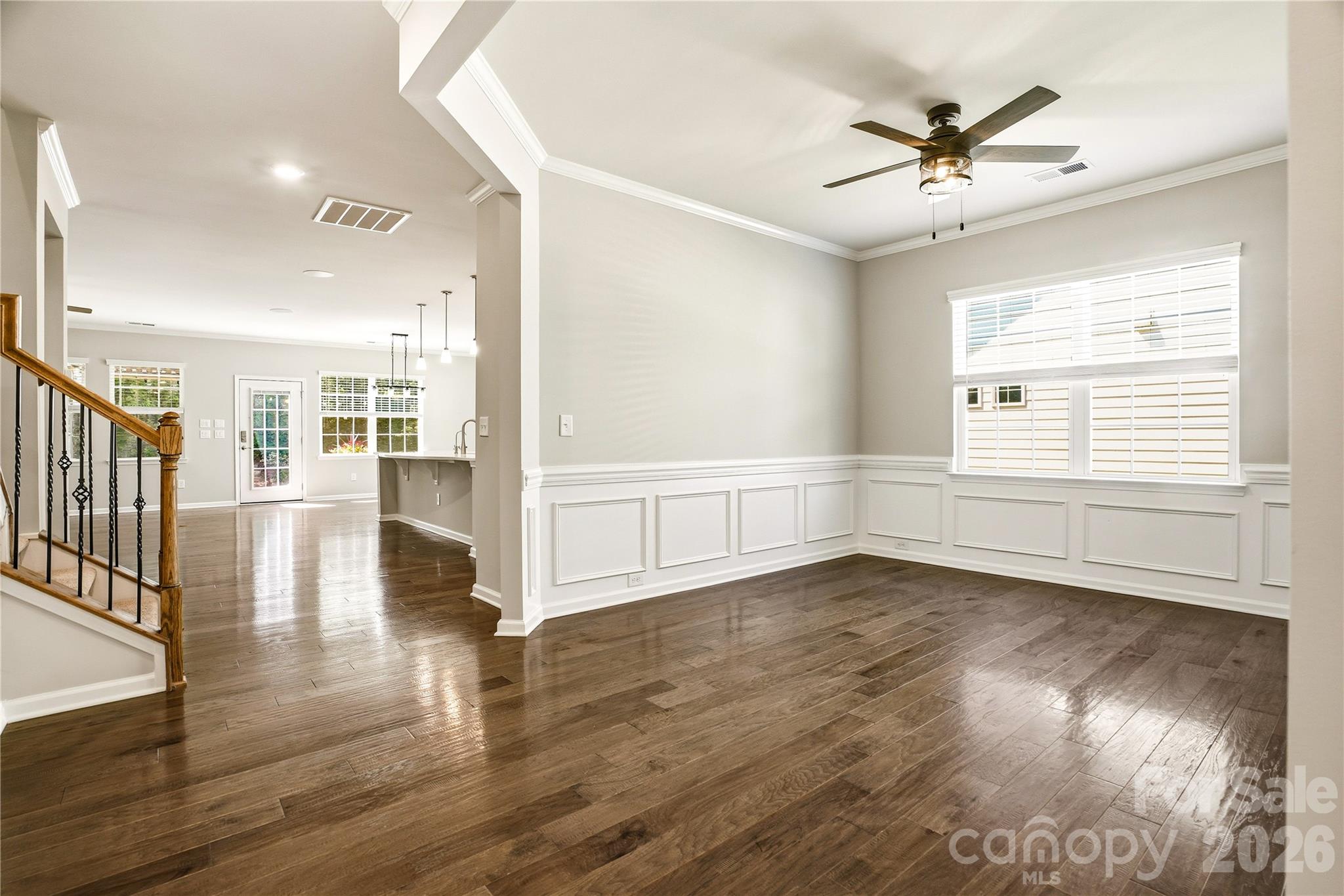 Flex/Dining Space with Decorative Wainscoting - 124 Van Gogh Trail, Mount Holly