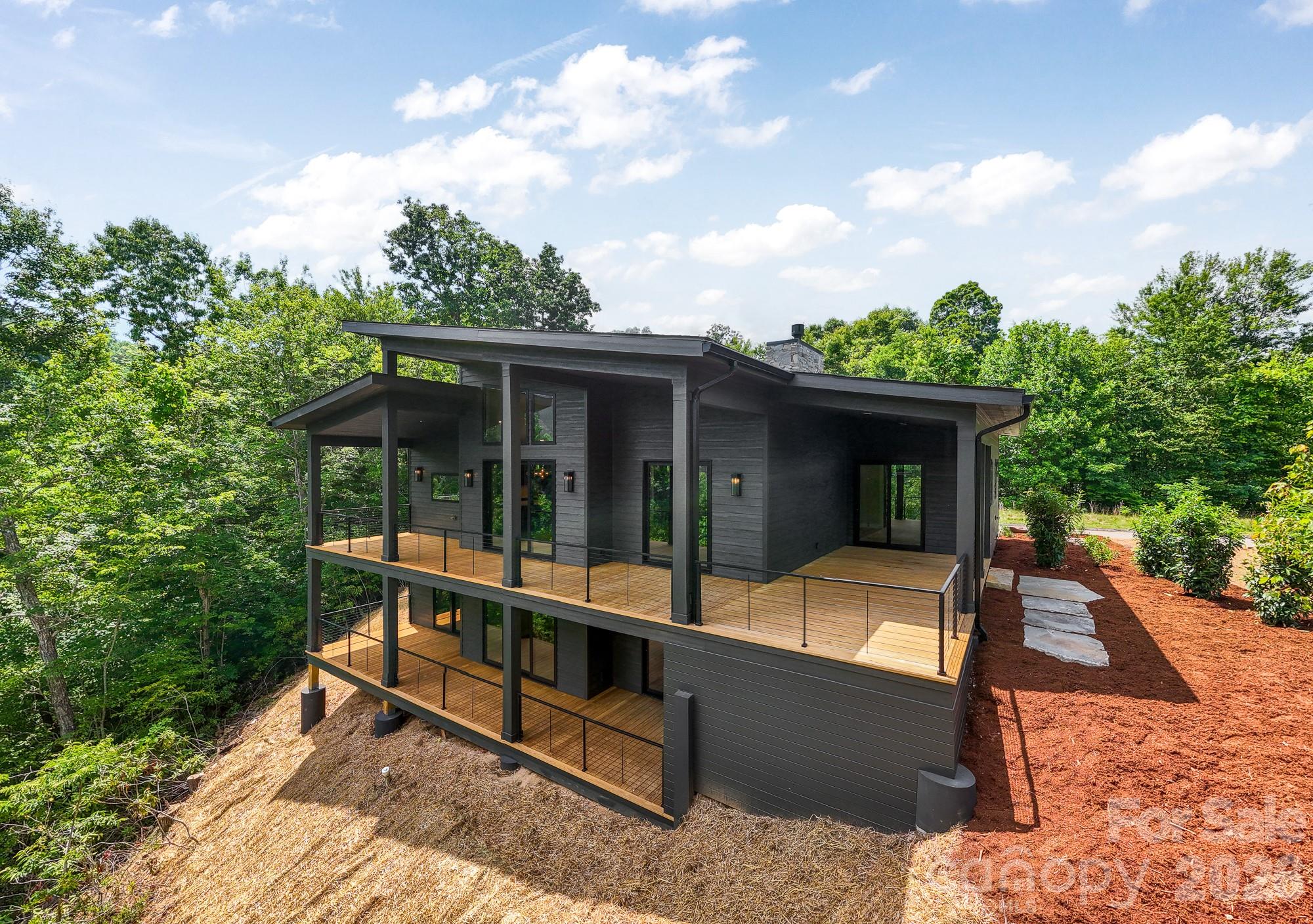 Rear of home. - 60 King Horn Ridge, Waynesville