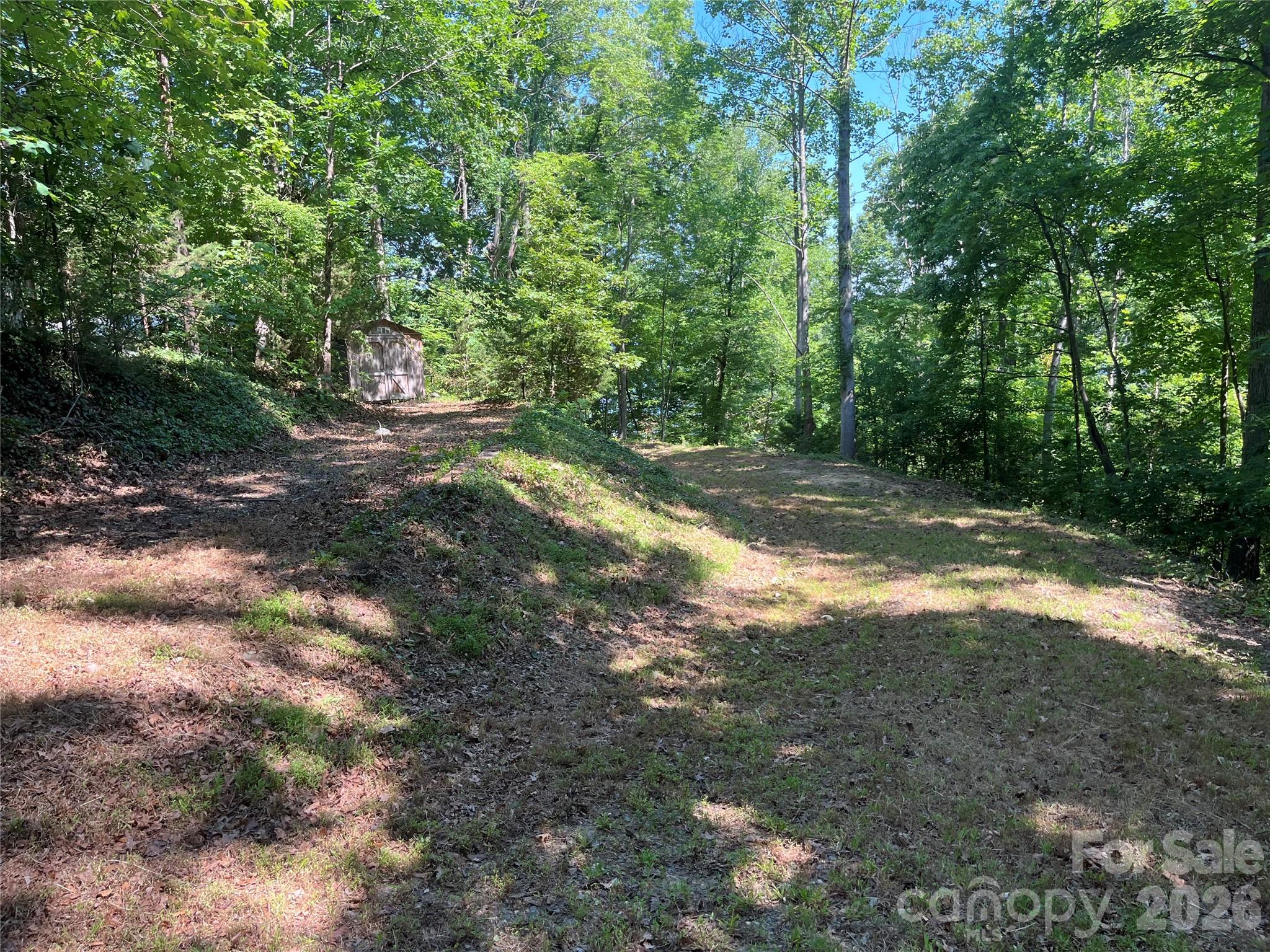 Location of the old mobile home perched above the lake. - 120 Sawyer Lane, Mooresville