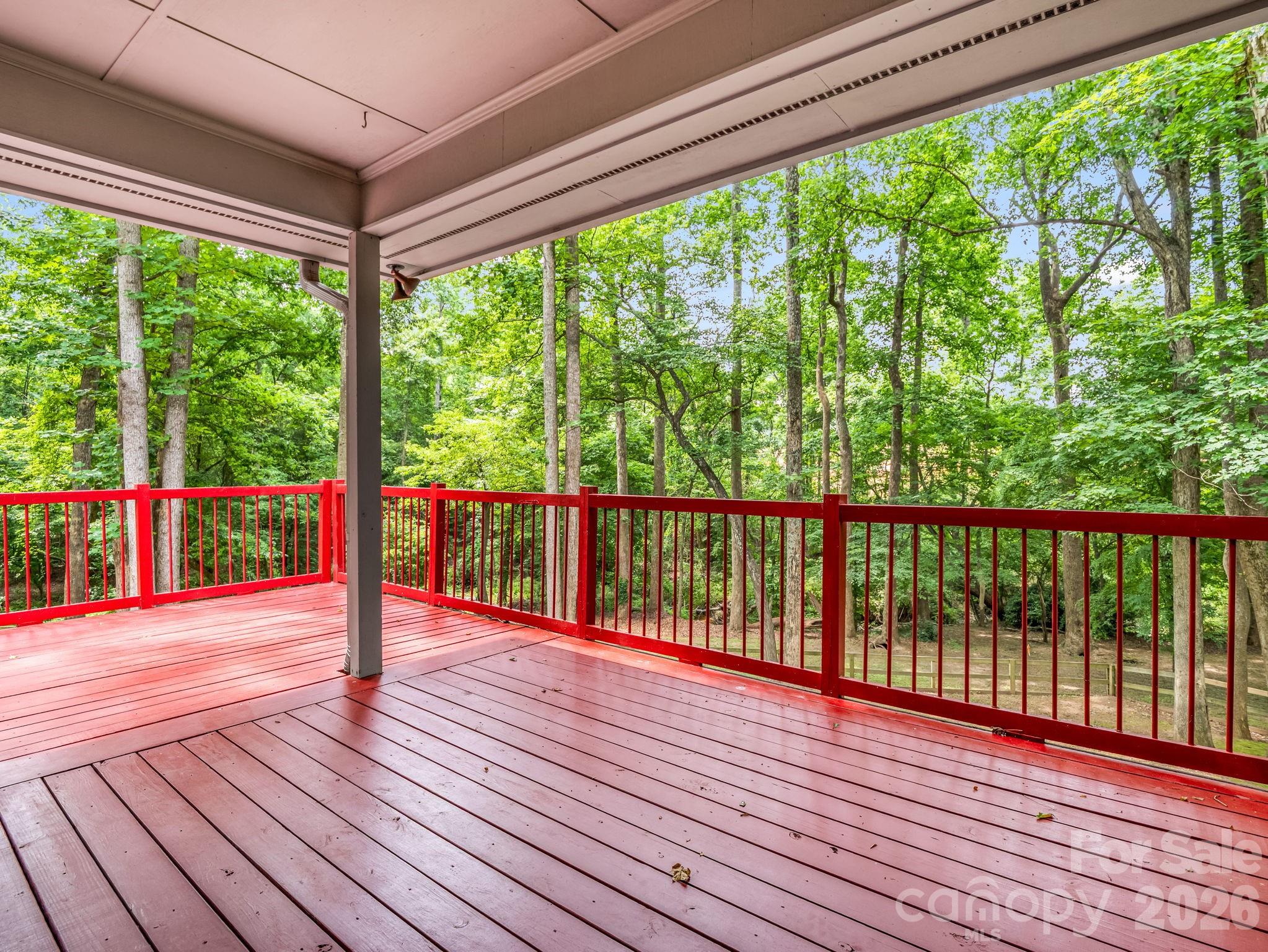 Covered deck off main living area - great for entertaining - 1810 Arbor Way Drive, Shelby