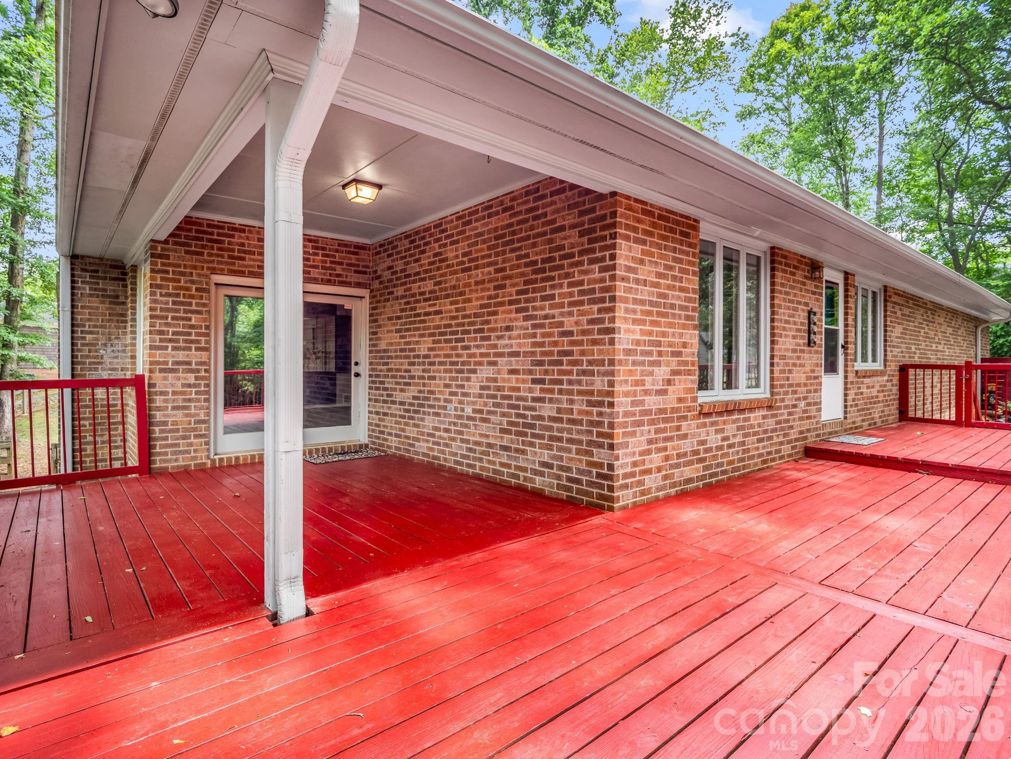 Deck is part covered and part open - great in rain or shine - 1810 Arbor Way Drive, Shelby