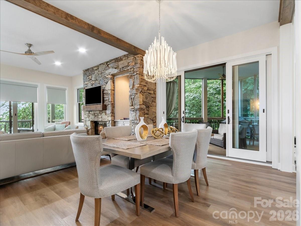 DINING AREA WITH ADDL' ENTRY TO PORCH - 530 Andrew Banks Road, Burnsville