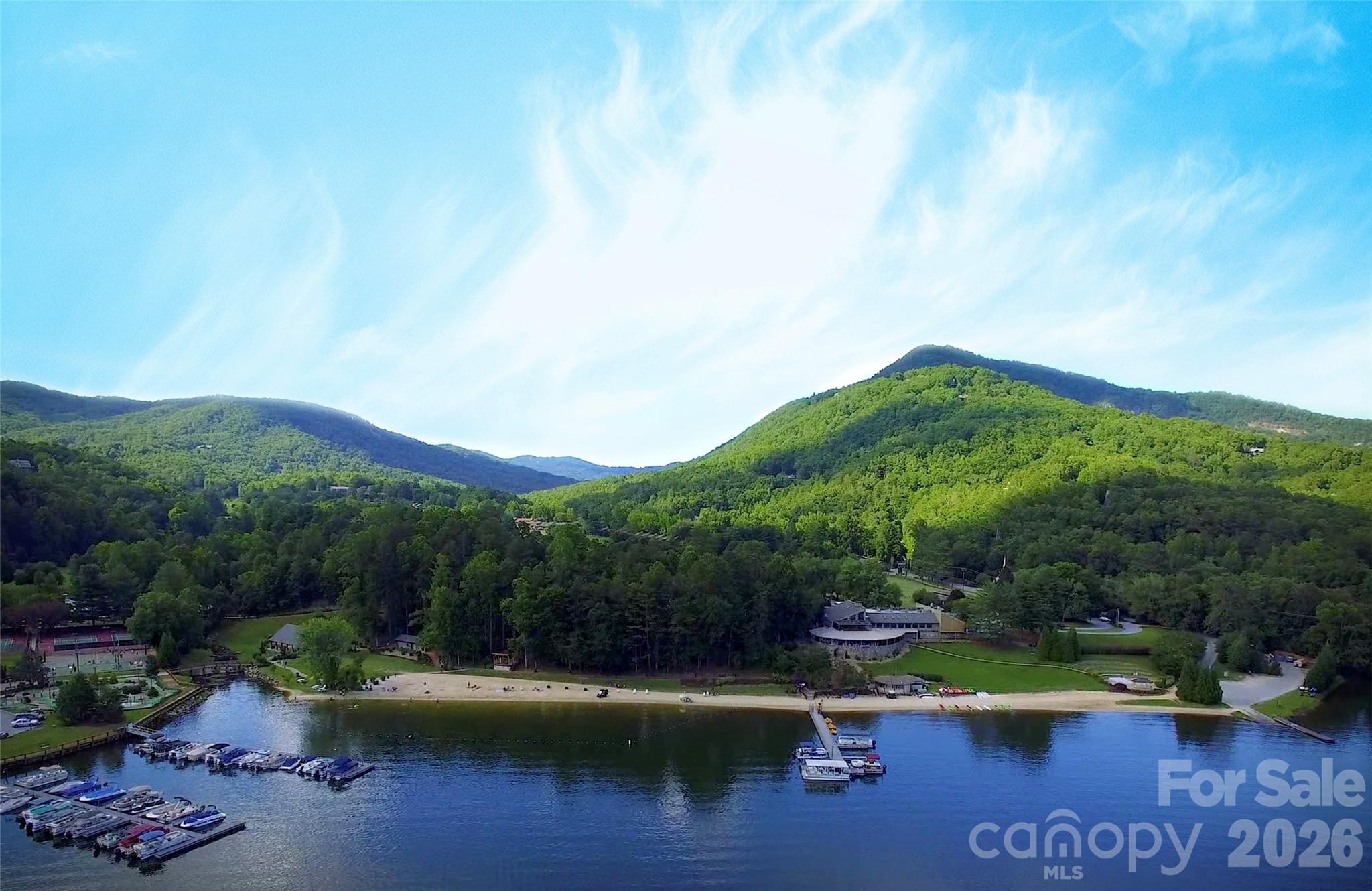 Aerial of Resort - 136 Rumbling Bald Road, Lake Lure