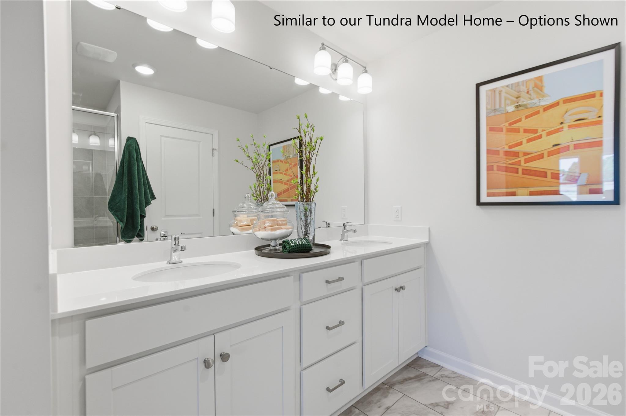 Owner's Bathroom with Double Vanity Sinks - 6063 White Aster Lane, Charlotte