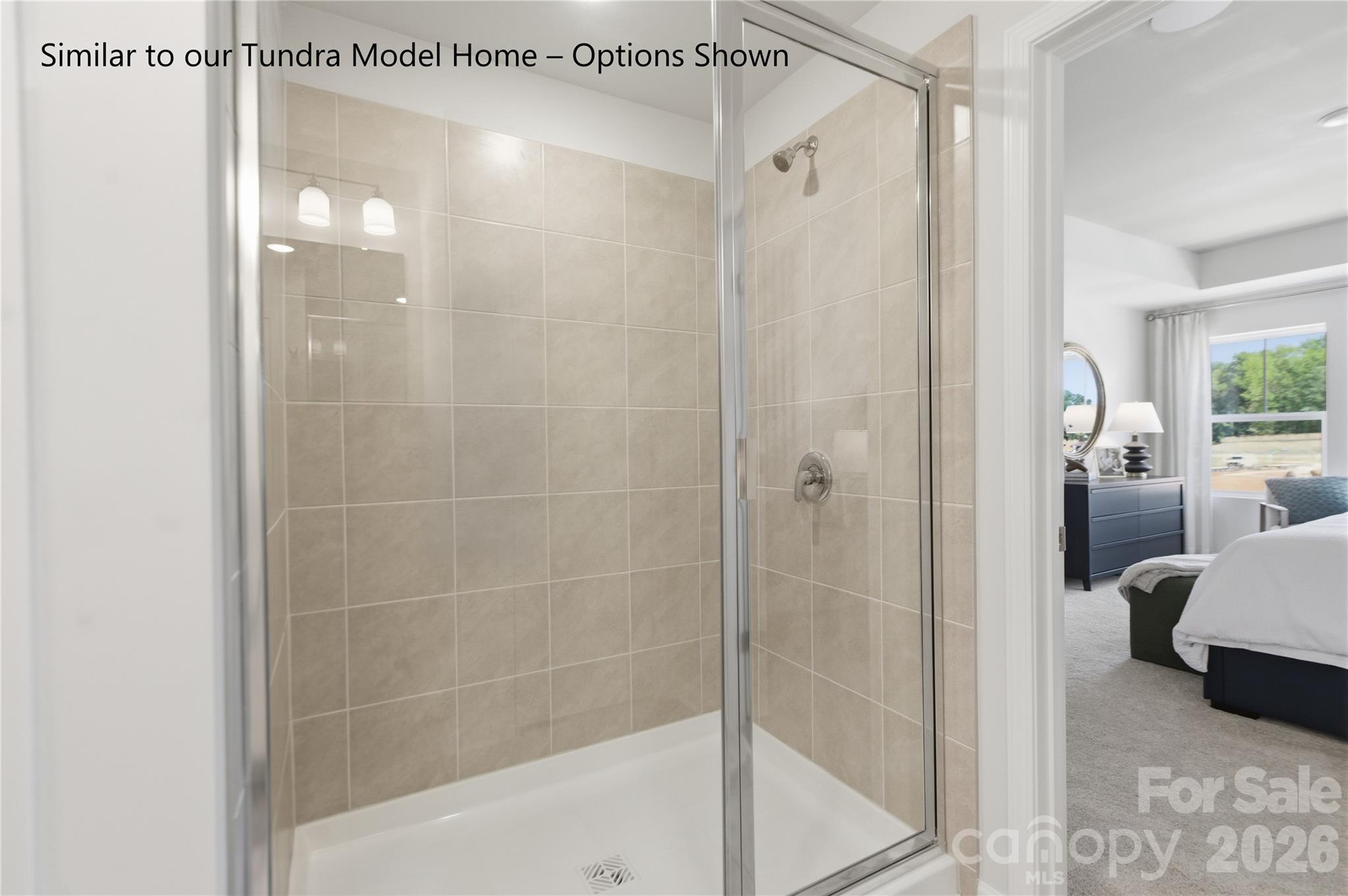 Oversized Owner's Shower - 6063 White Aster Lane, Charlotte