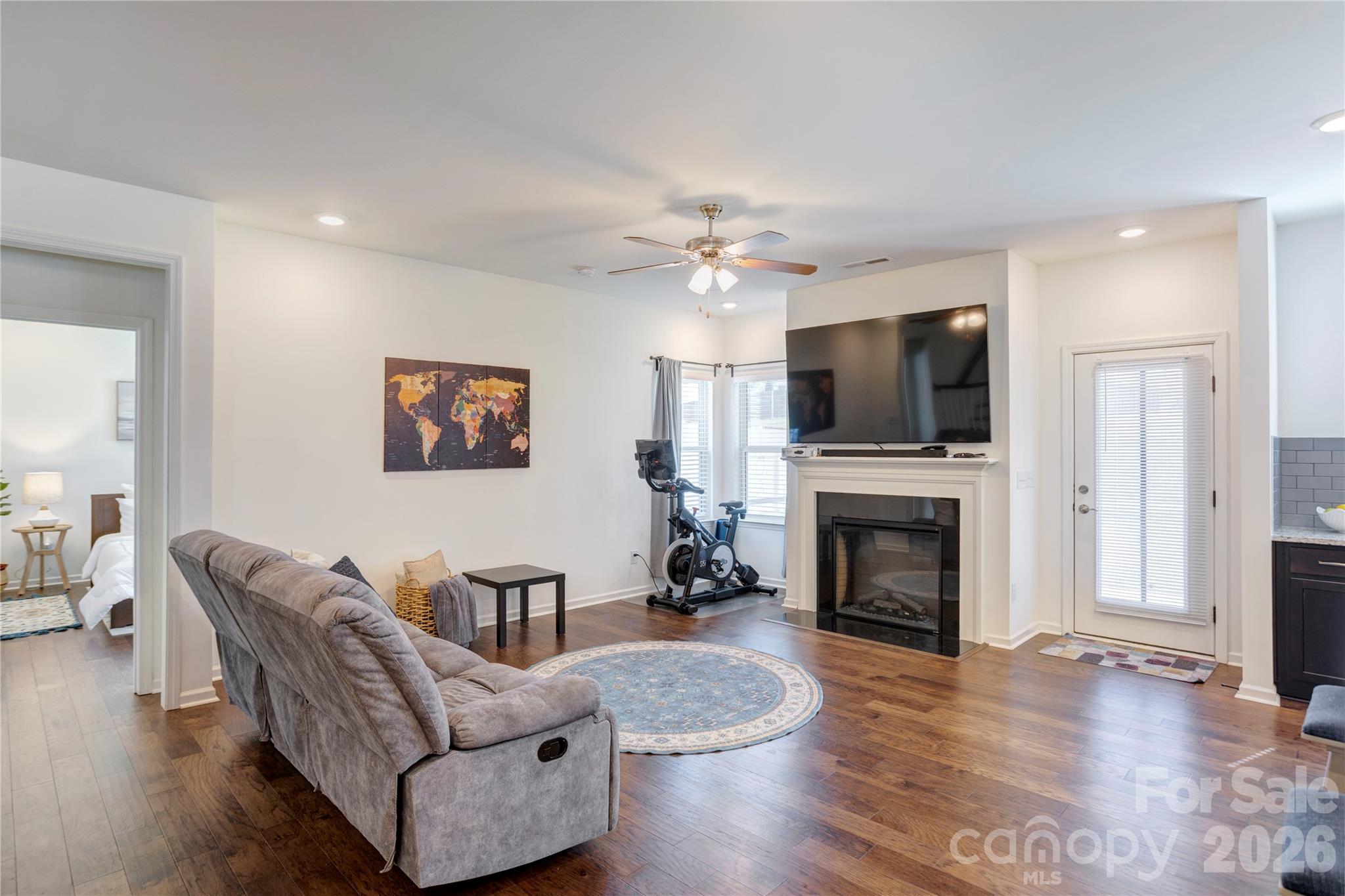 Family room with fireplace - 6319 Clarisse Drive SW, Concord